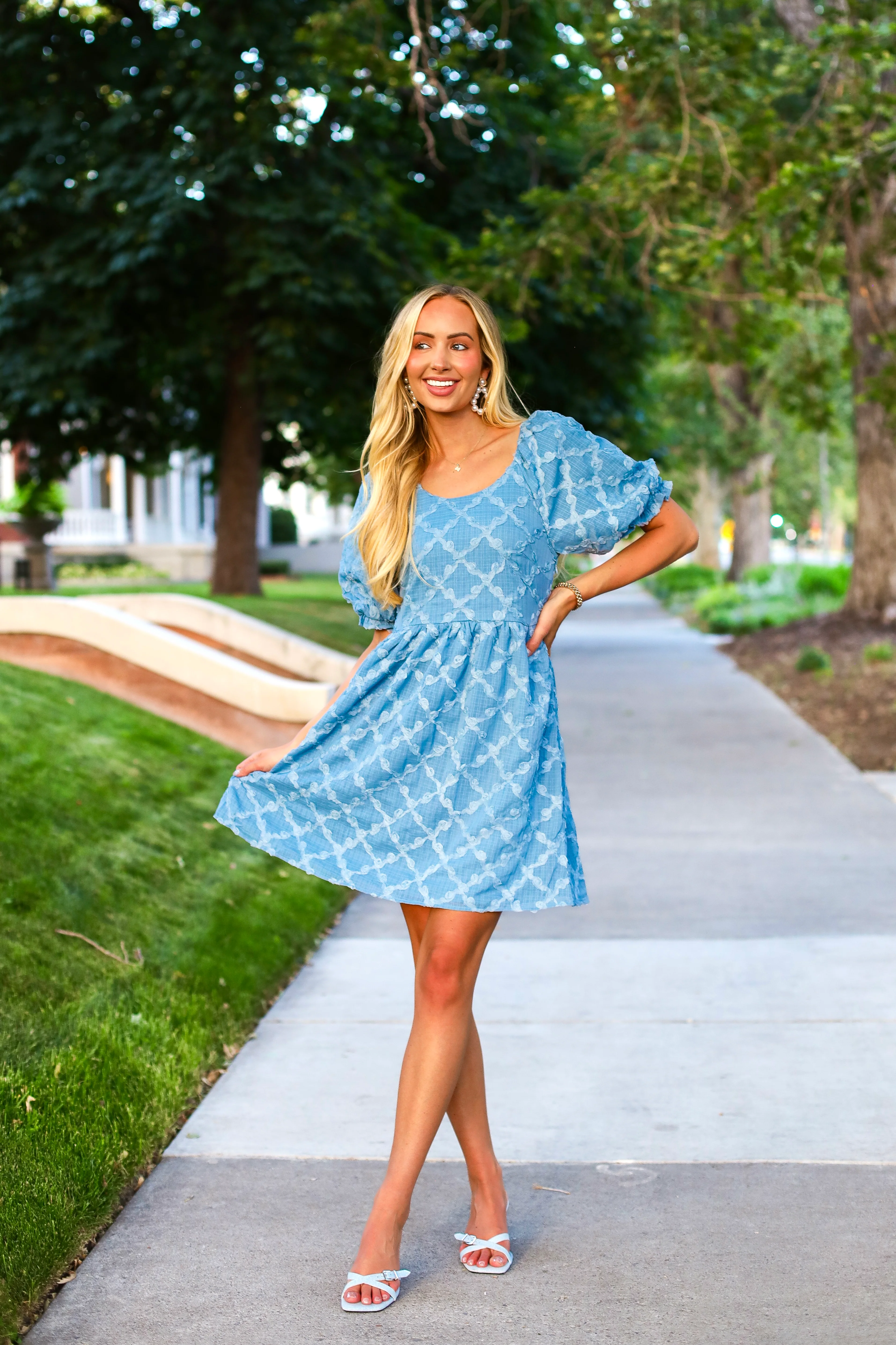 The Selma Stonewashed Blue Dresses - XNAUWBI