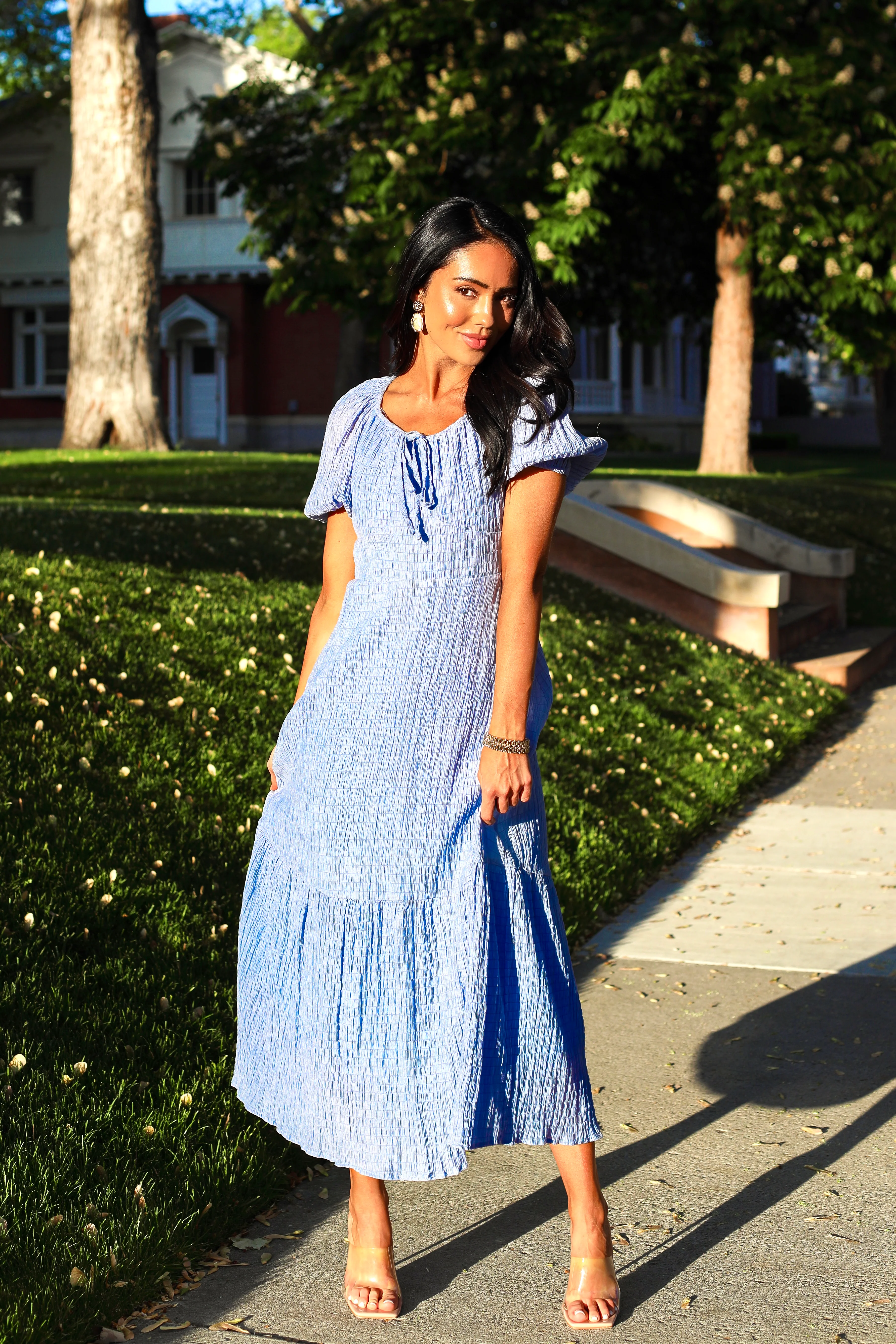 The Marlaine Light Blue Dresses - XNAUWBI