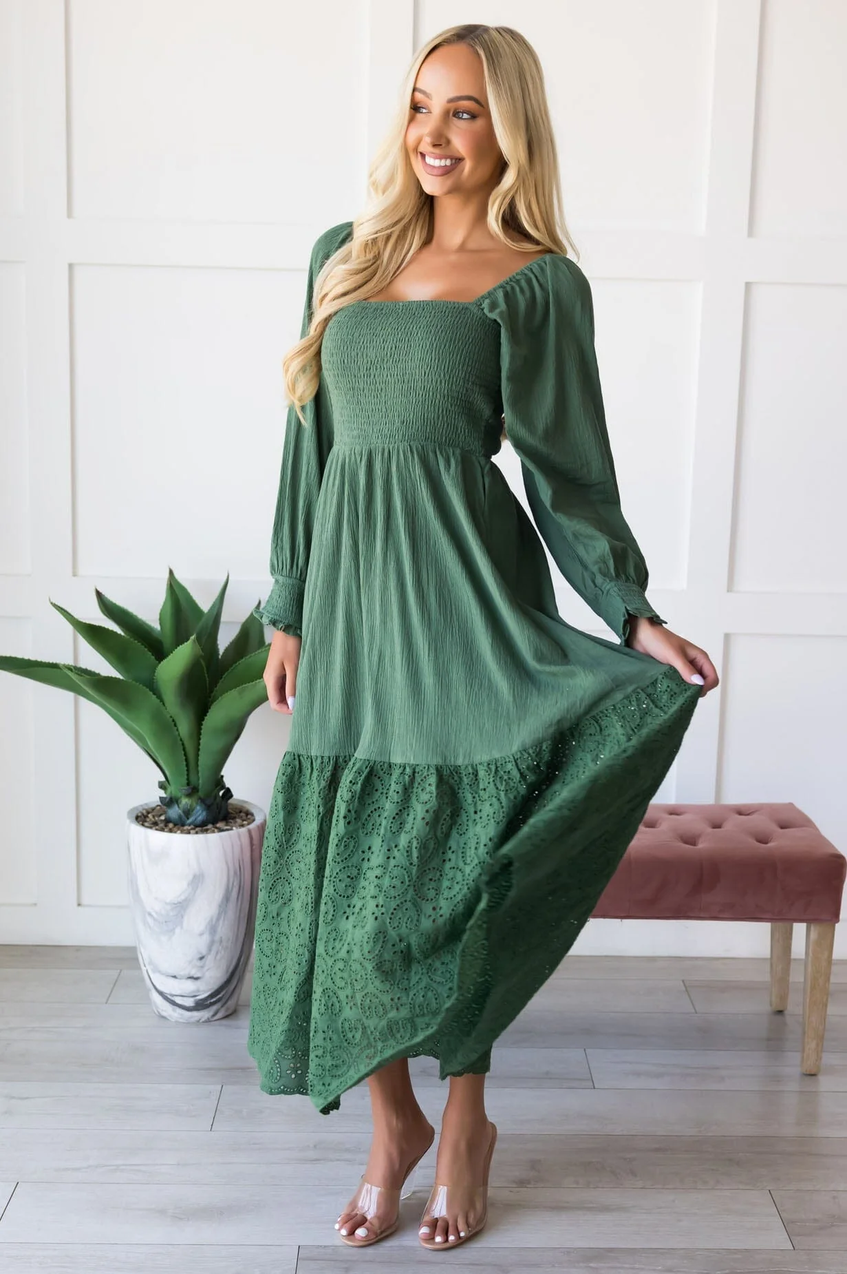 The Emalee Eucalyptus Dresses - XNAUWBI