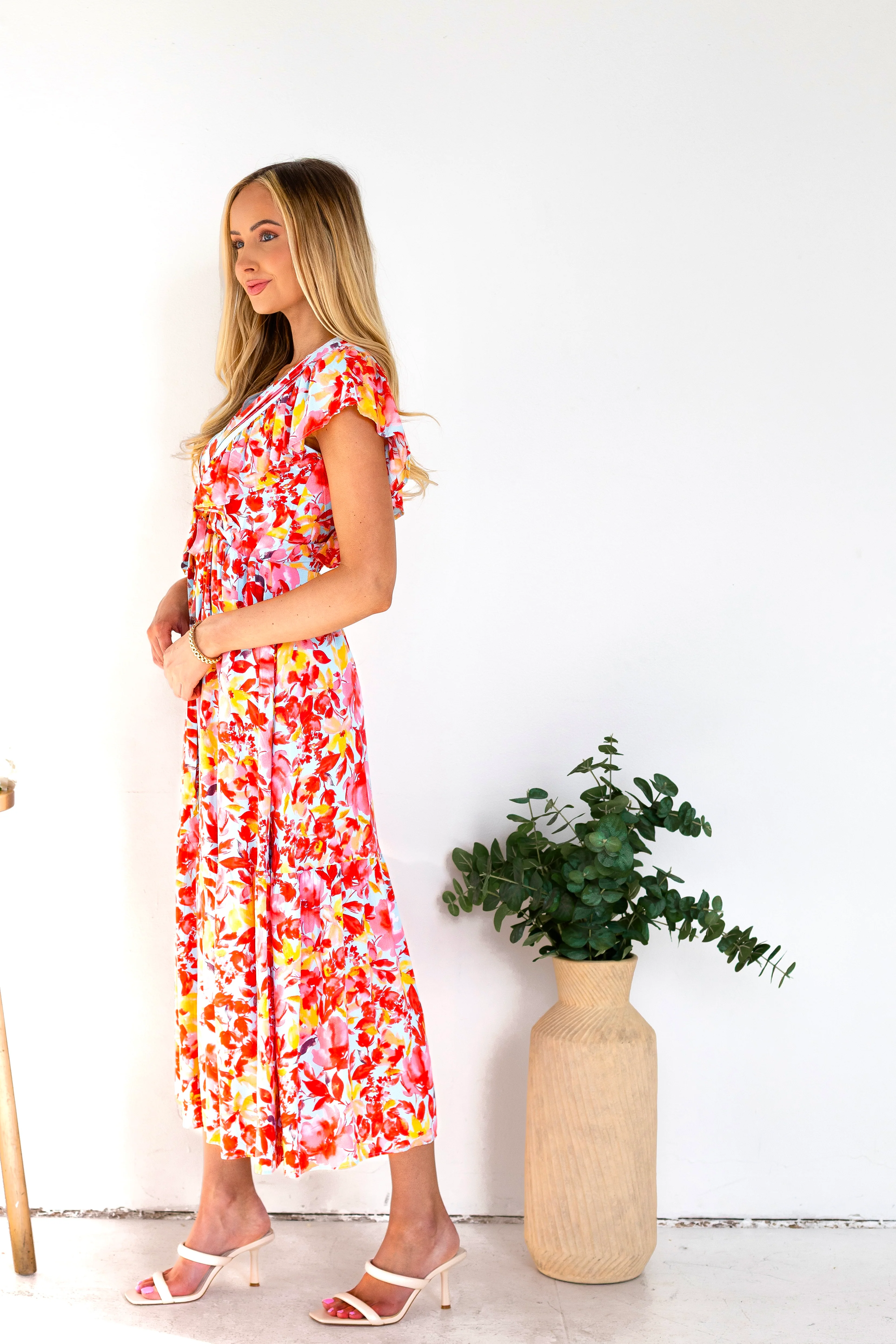 The Gem Light Blue/Pink/Taupe Dresses - XNAUWBI