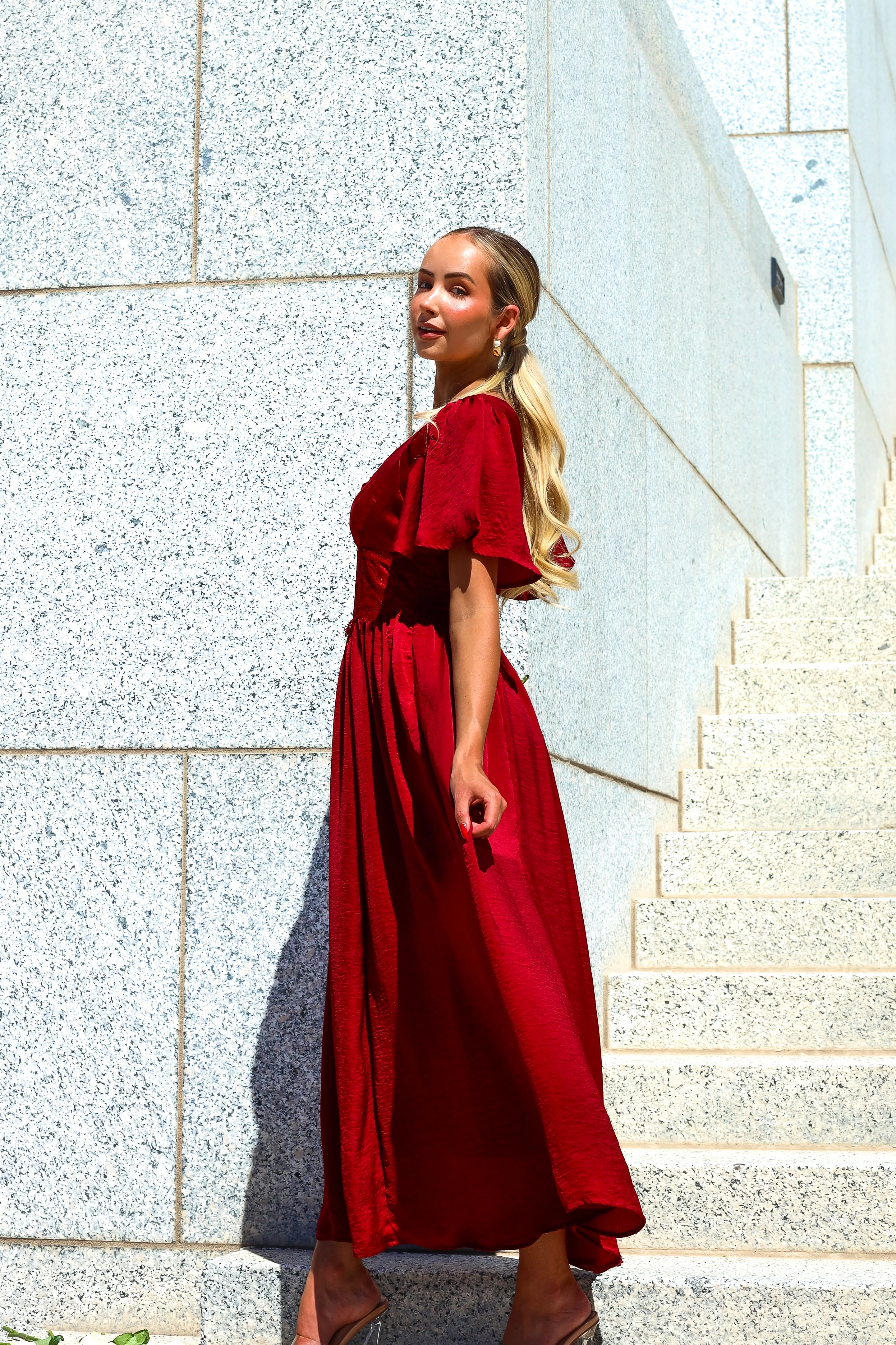 The Kendria Cranberry Dresses - XNAUWBI