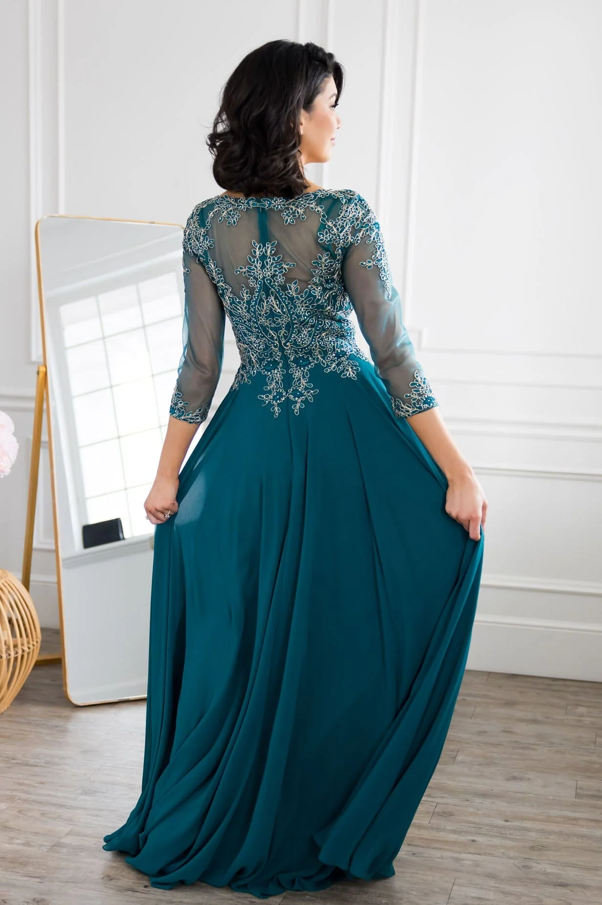The Aurora Rich Teal Dresses - XNAUWBI