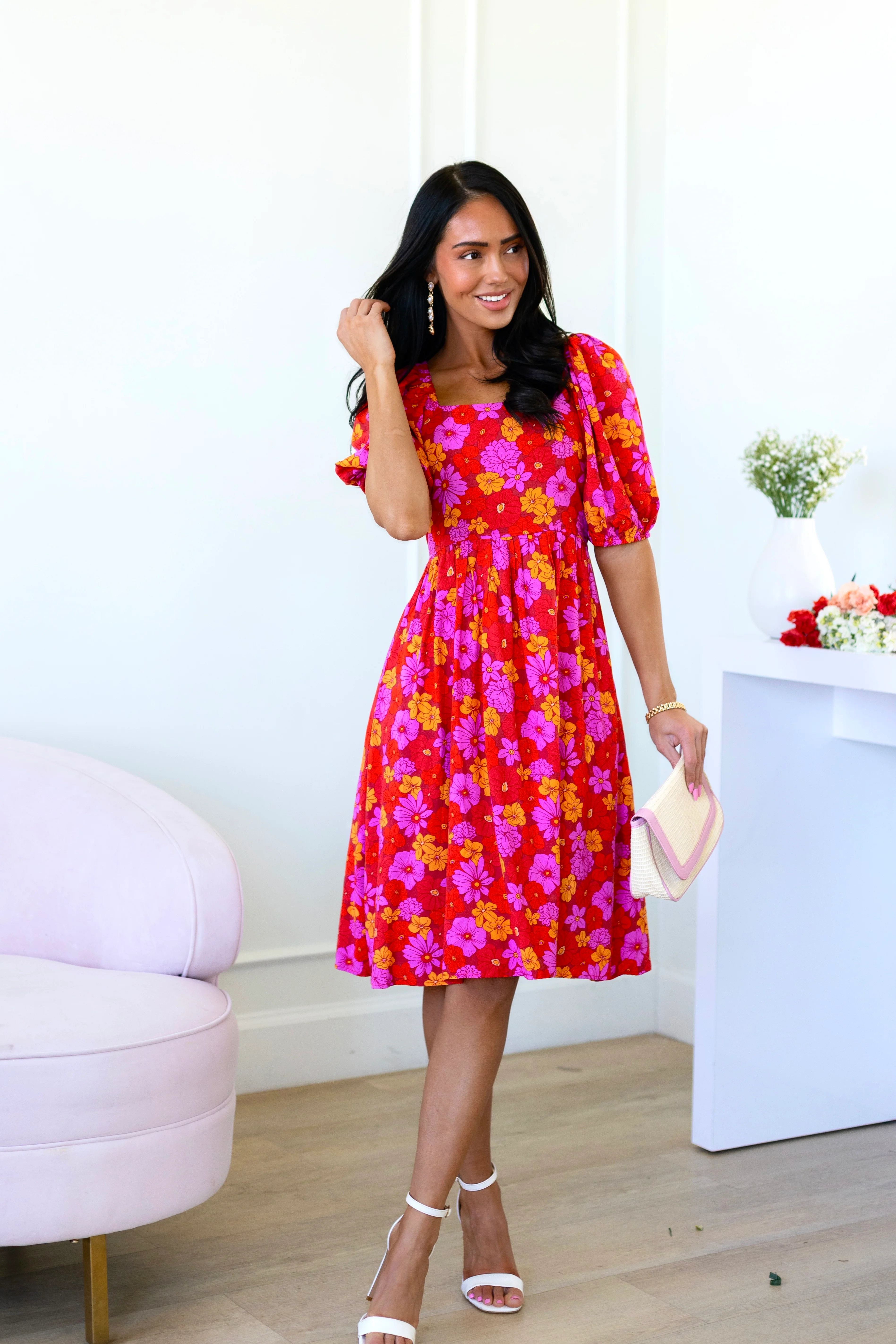 The Jaceline Dusty Red/Lavender/Peach Dresses - XNAUWBI