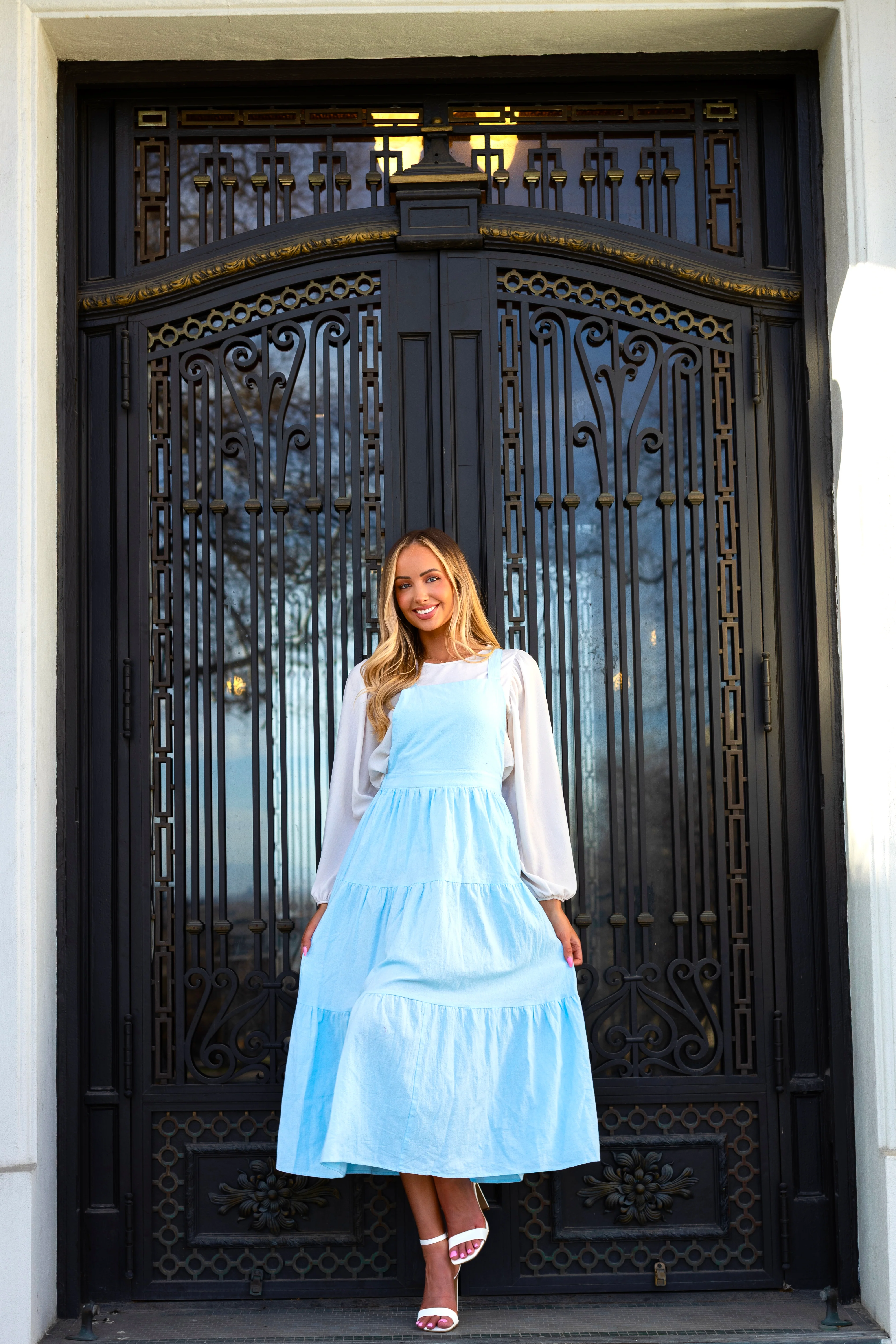 The Camdyn Pastel Blue Dresses - XNAUWBI