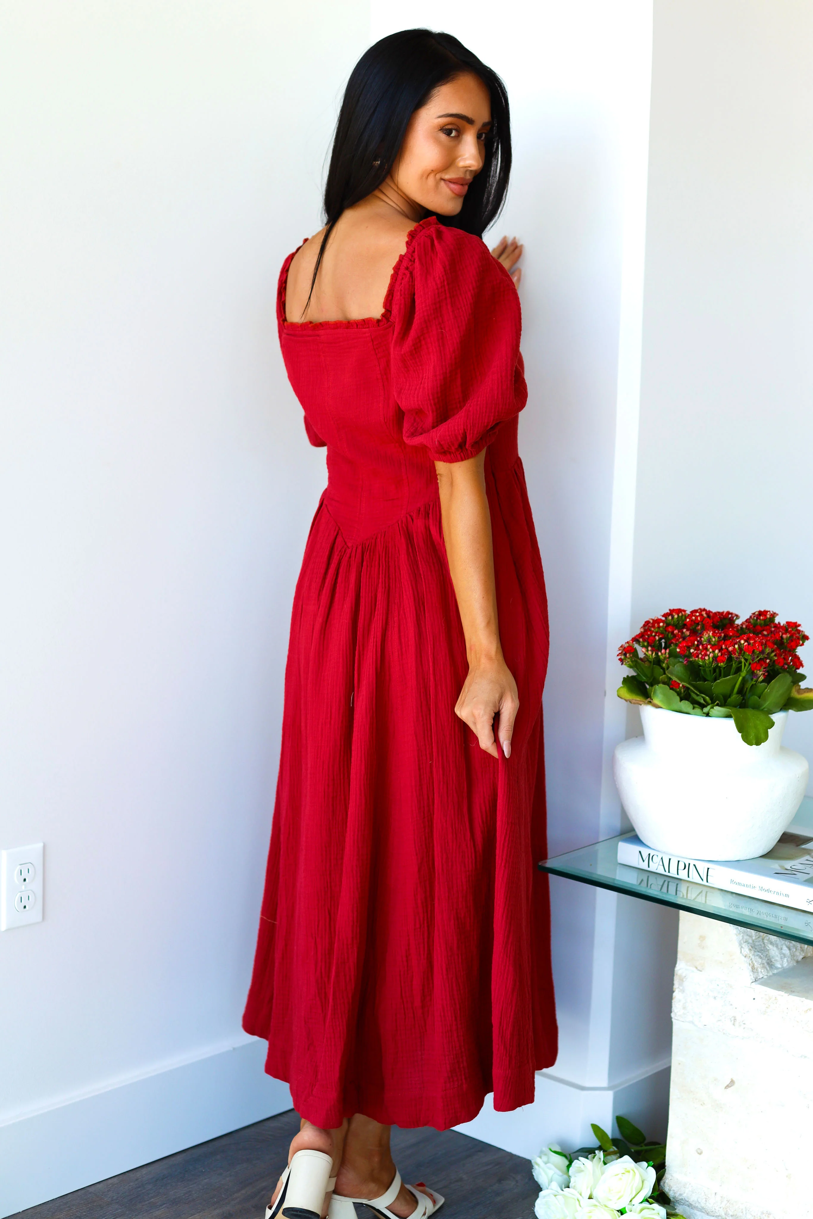 The Lylie Cranberry Dresses - XNAUWBI