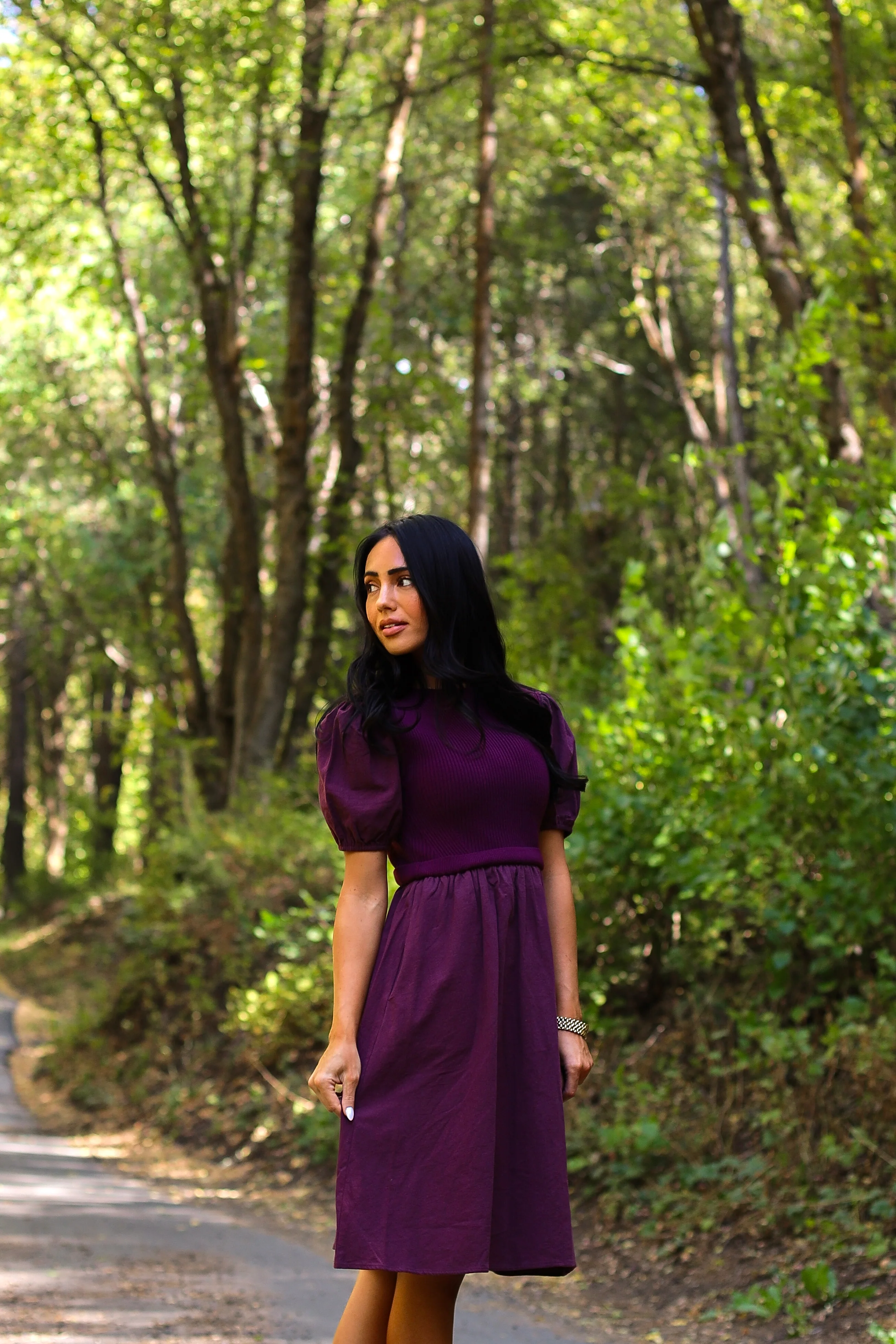The Rosalie Grape Dresses - XNAUWBI