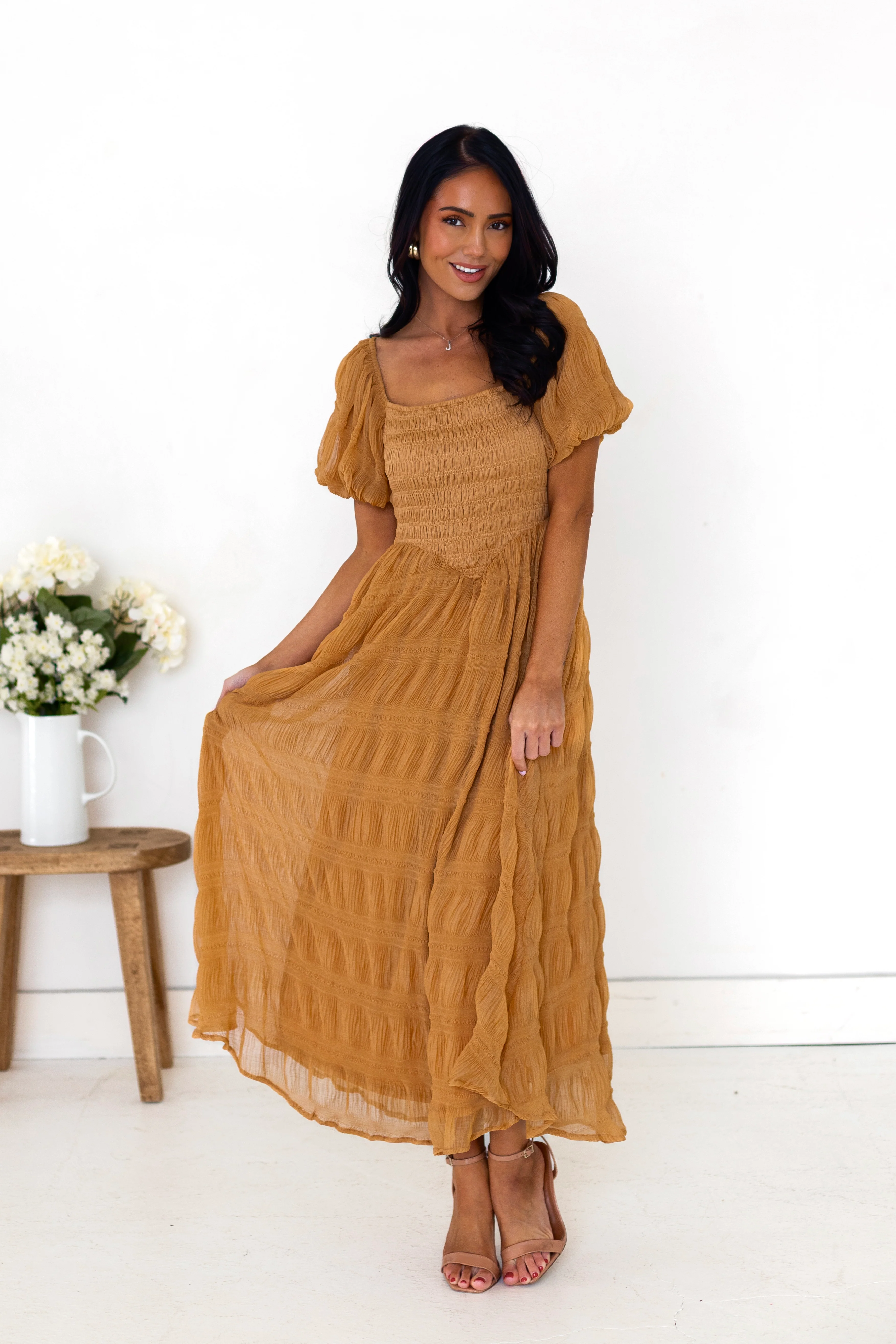 The Baylen Ginger Dresses - XNAUWBI