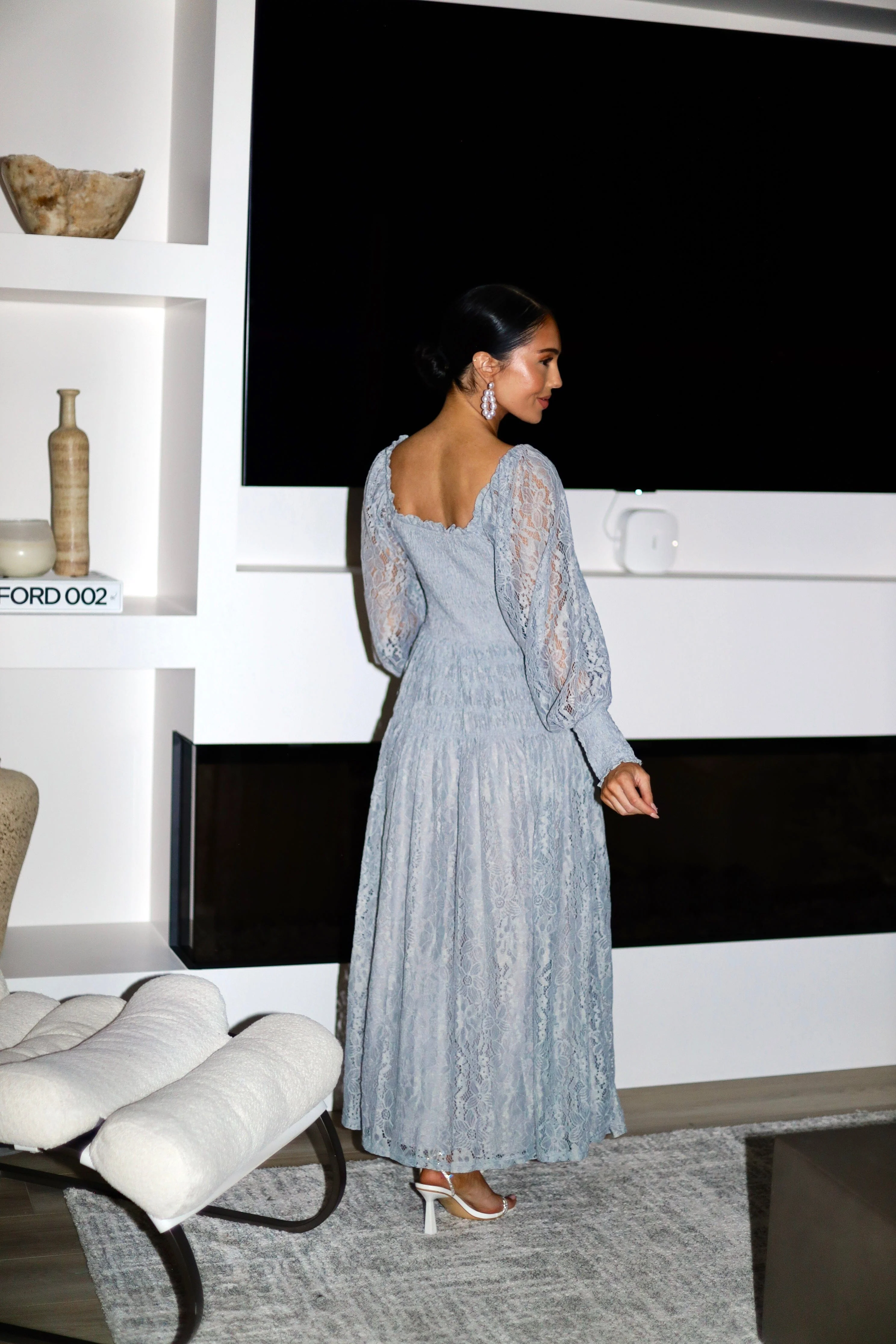 The Connie Grey Lace Dresses - XNAUWBI