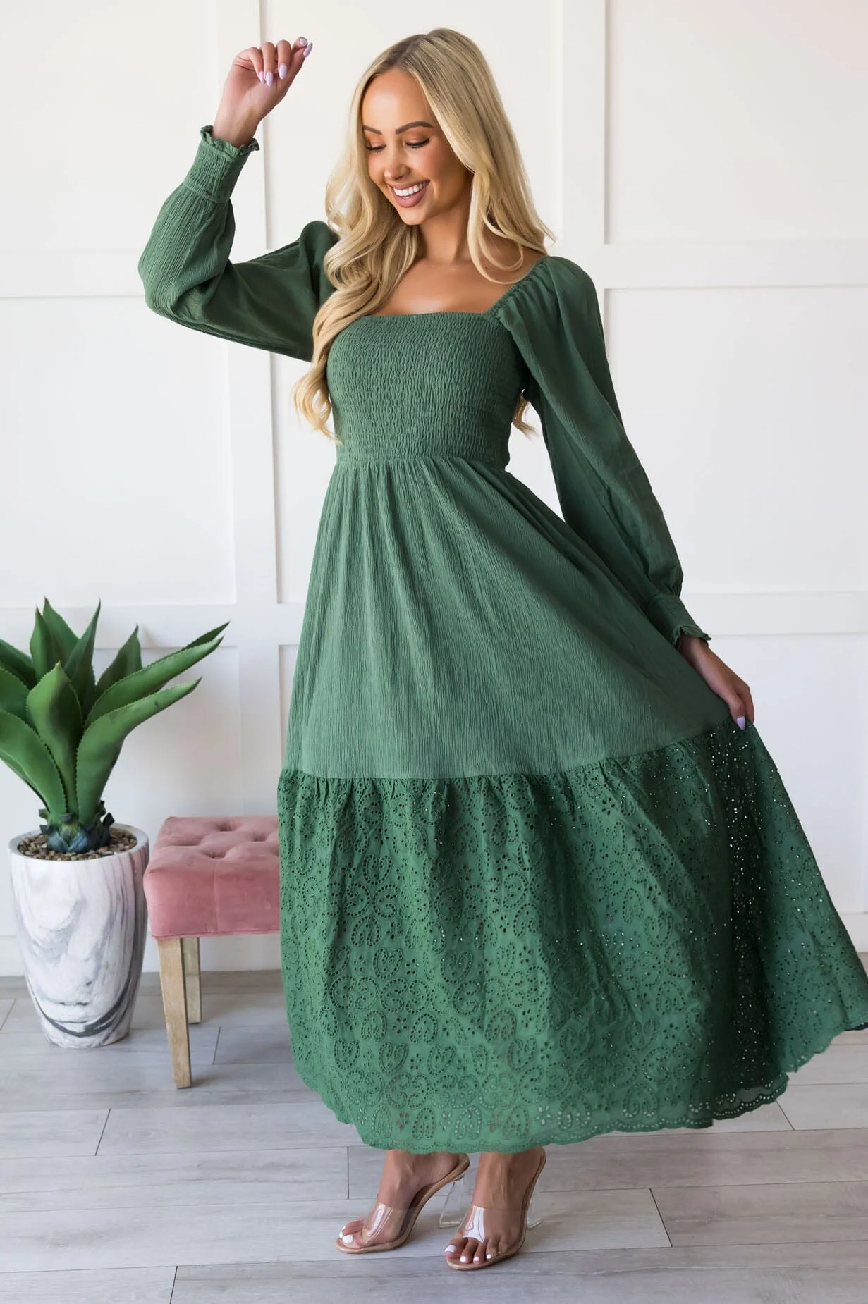 The Emalee Eucalyptus Dresses - XNAUWBI