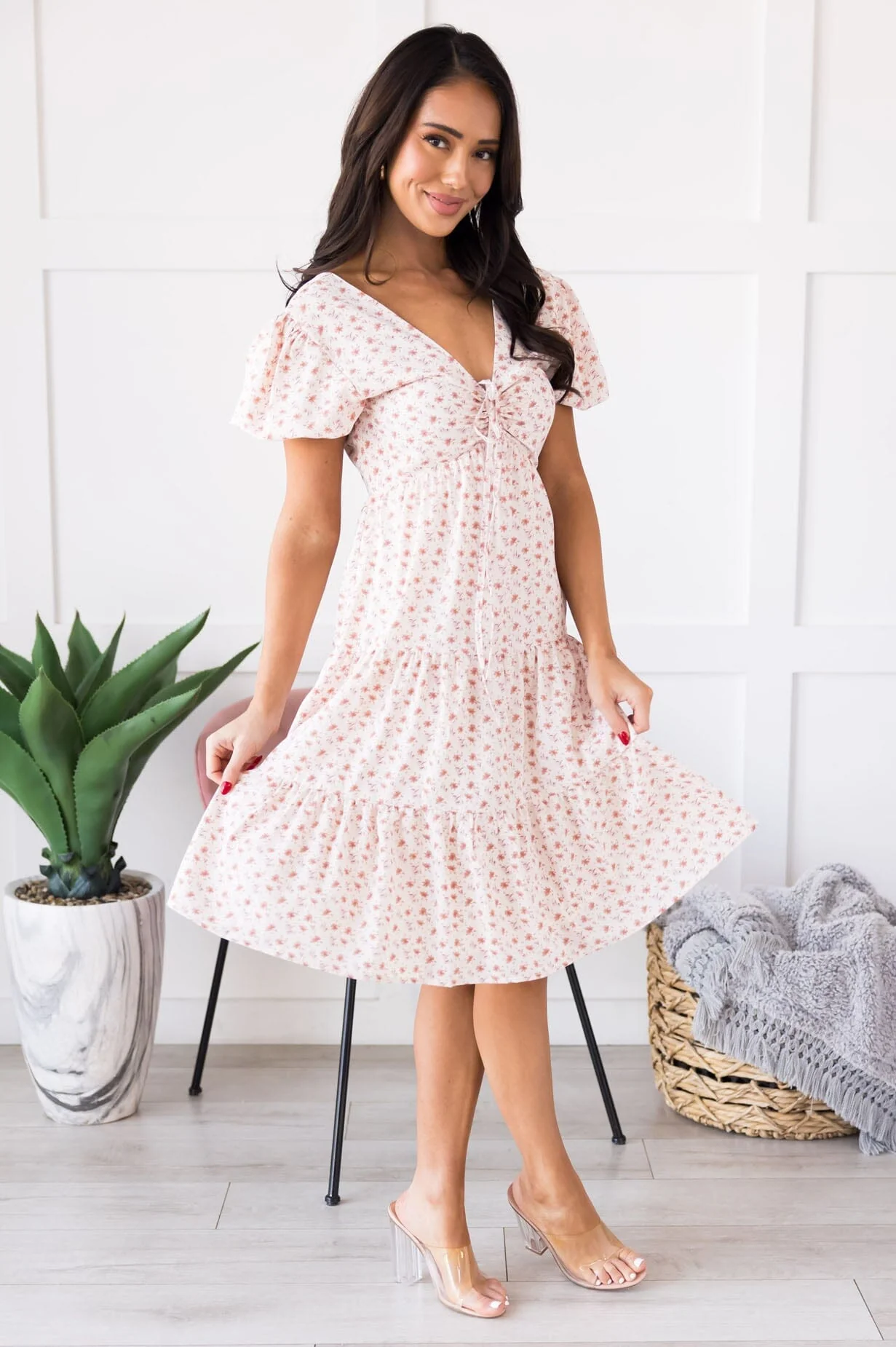 The Joan Apple Blossom Dresses - XNAUWBI