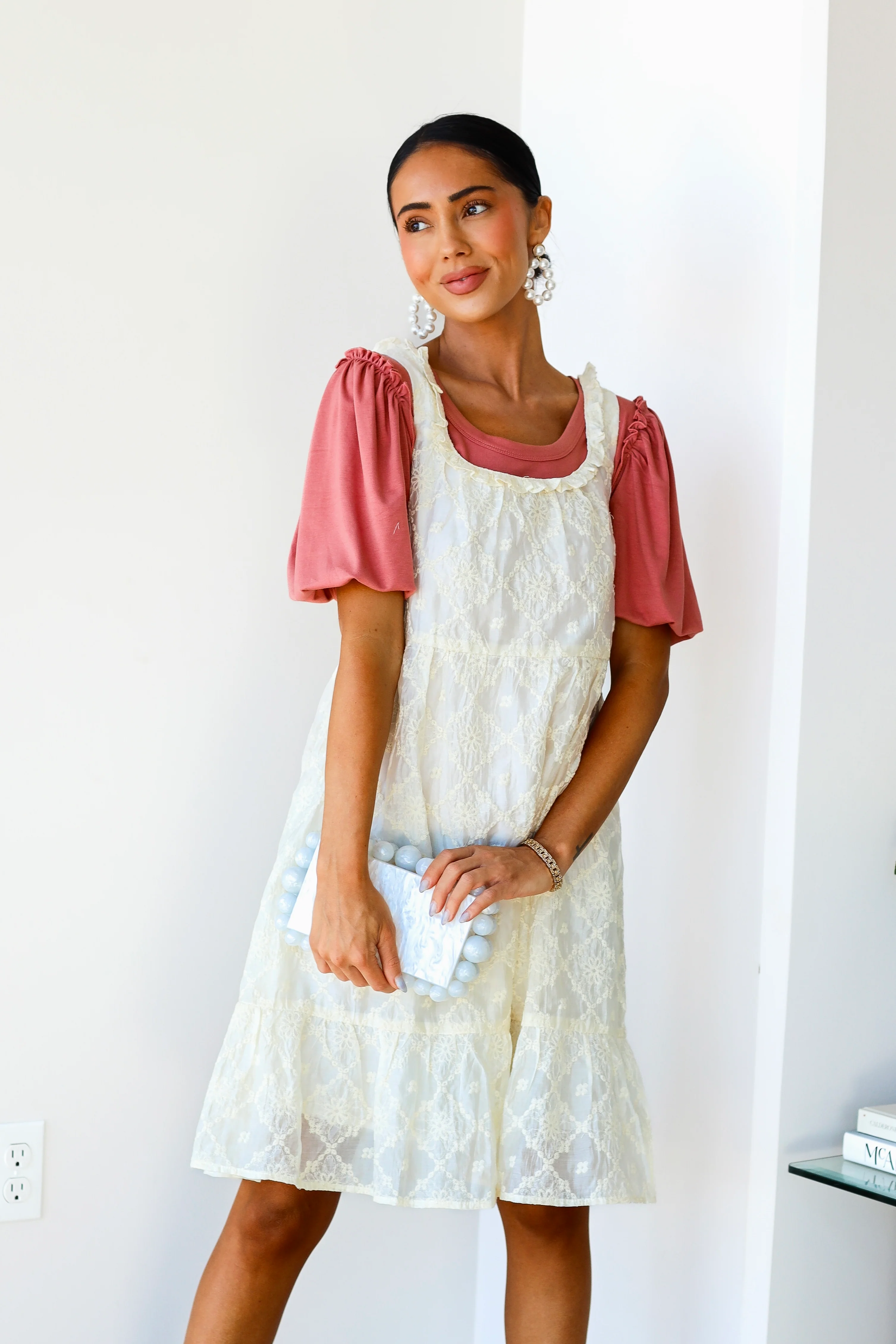 The Maddie Vintage Cream Dresses - XNAUWBI