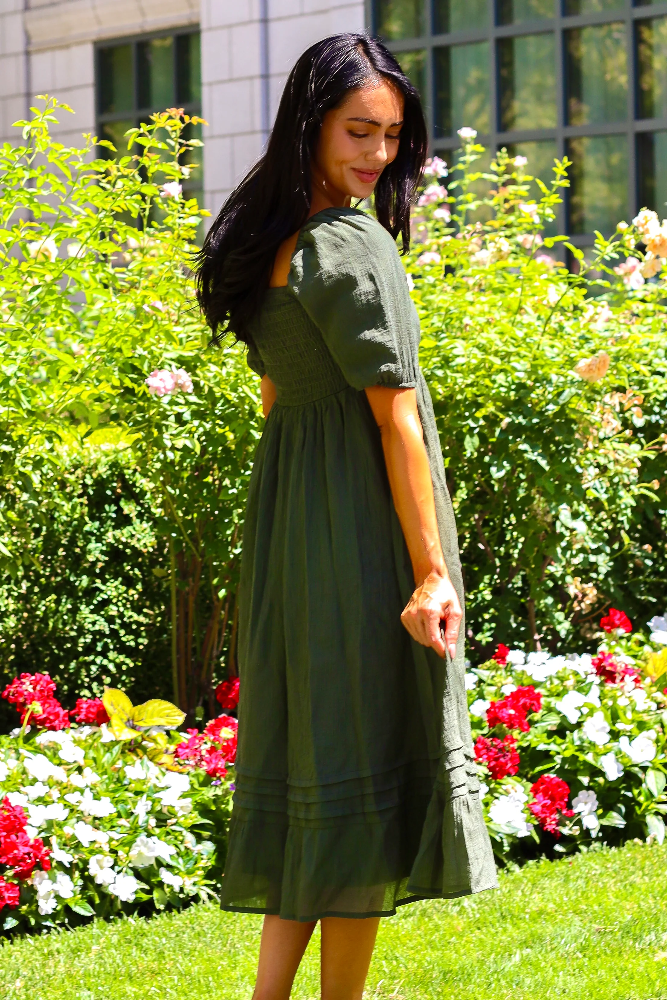 The Bronte Calla Green Dresses - XNAUWBI