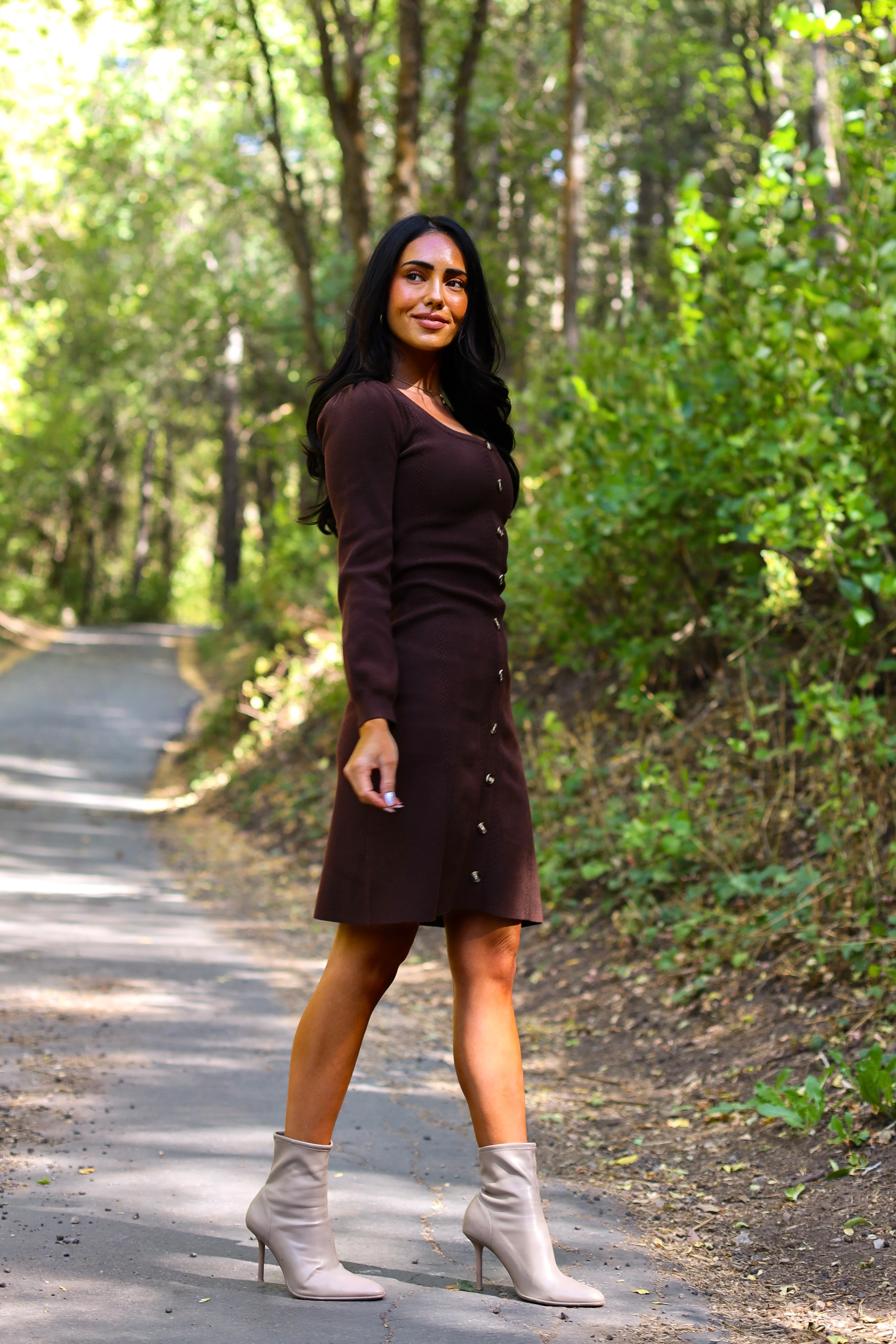 The Jodi Walnut Dresses - XNAUWBI