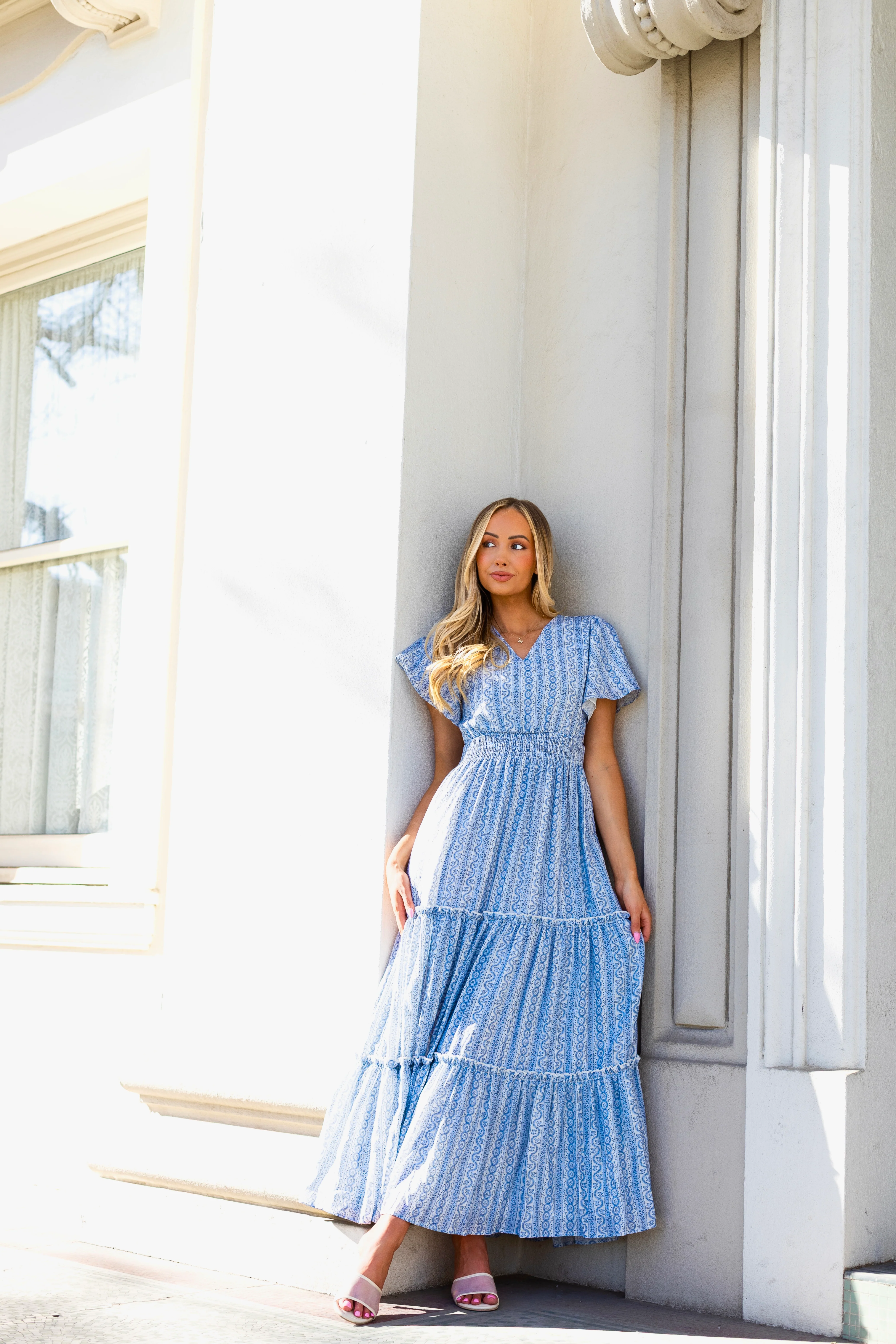 The Eden Porcelain Blue Dresses - XNAUWBI