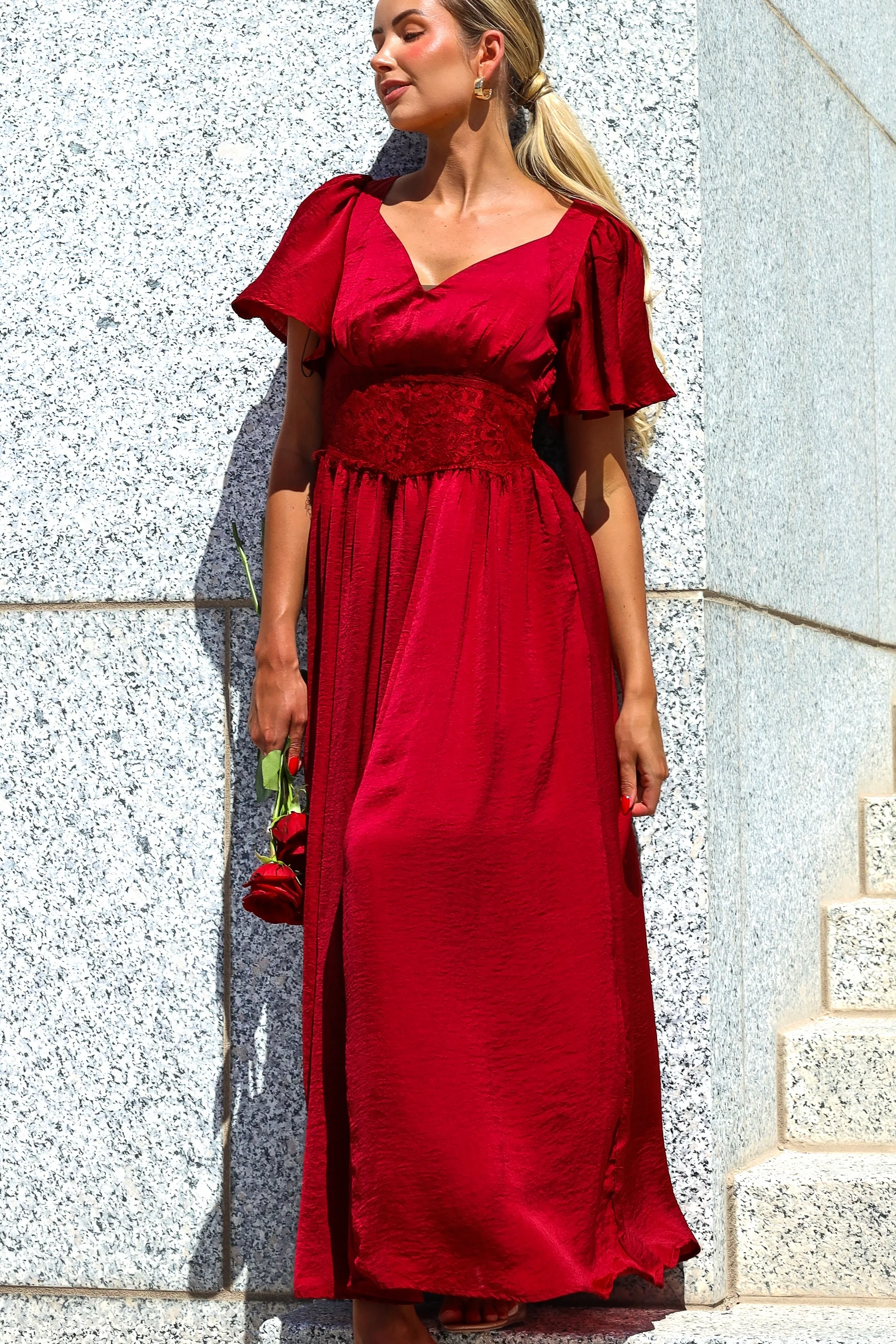 The Kendria Cranberry Dresses - XNAUWBI