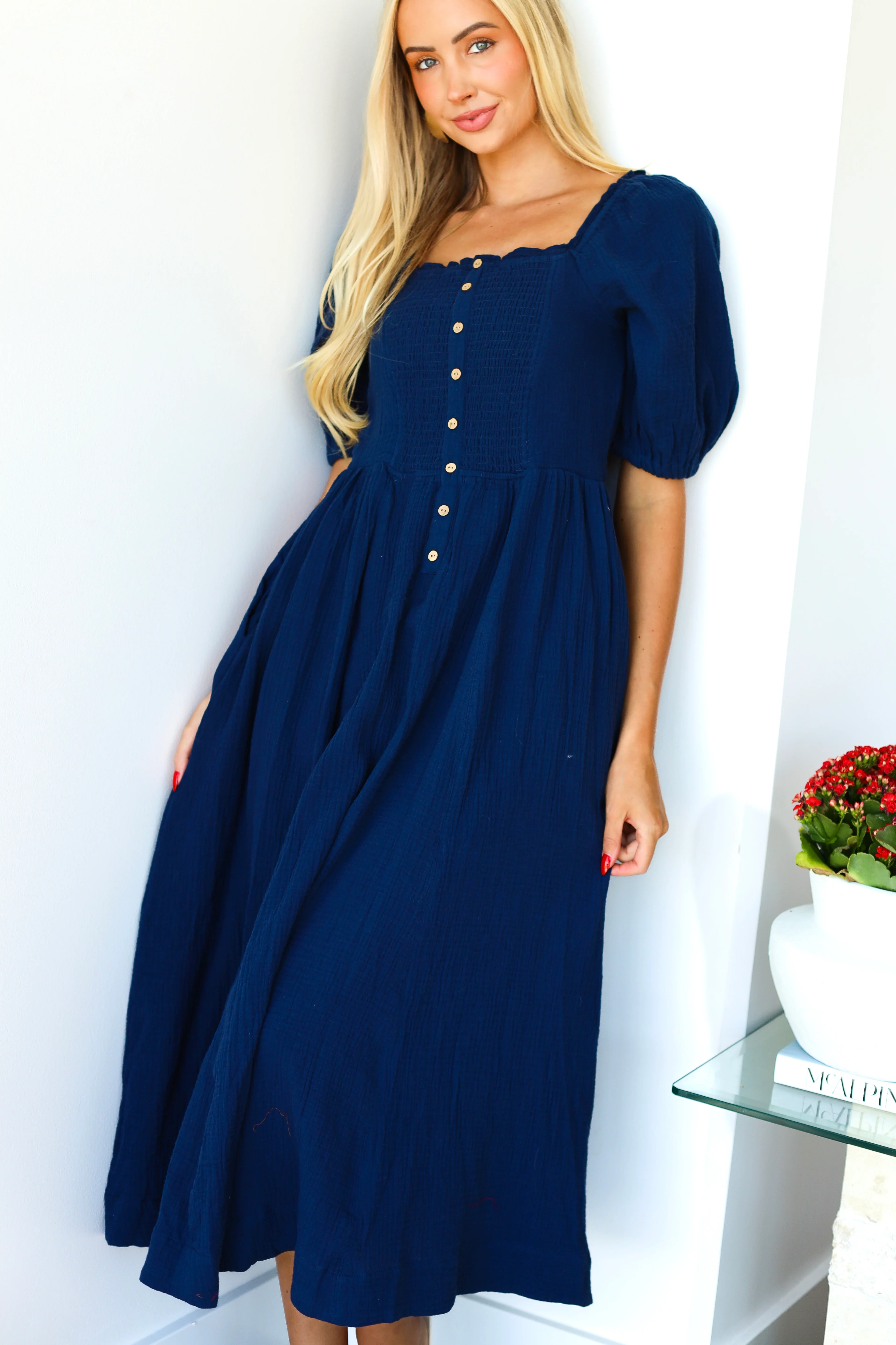 The Lylie Navy Dresses - XNAUWBI