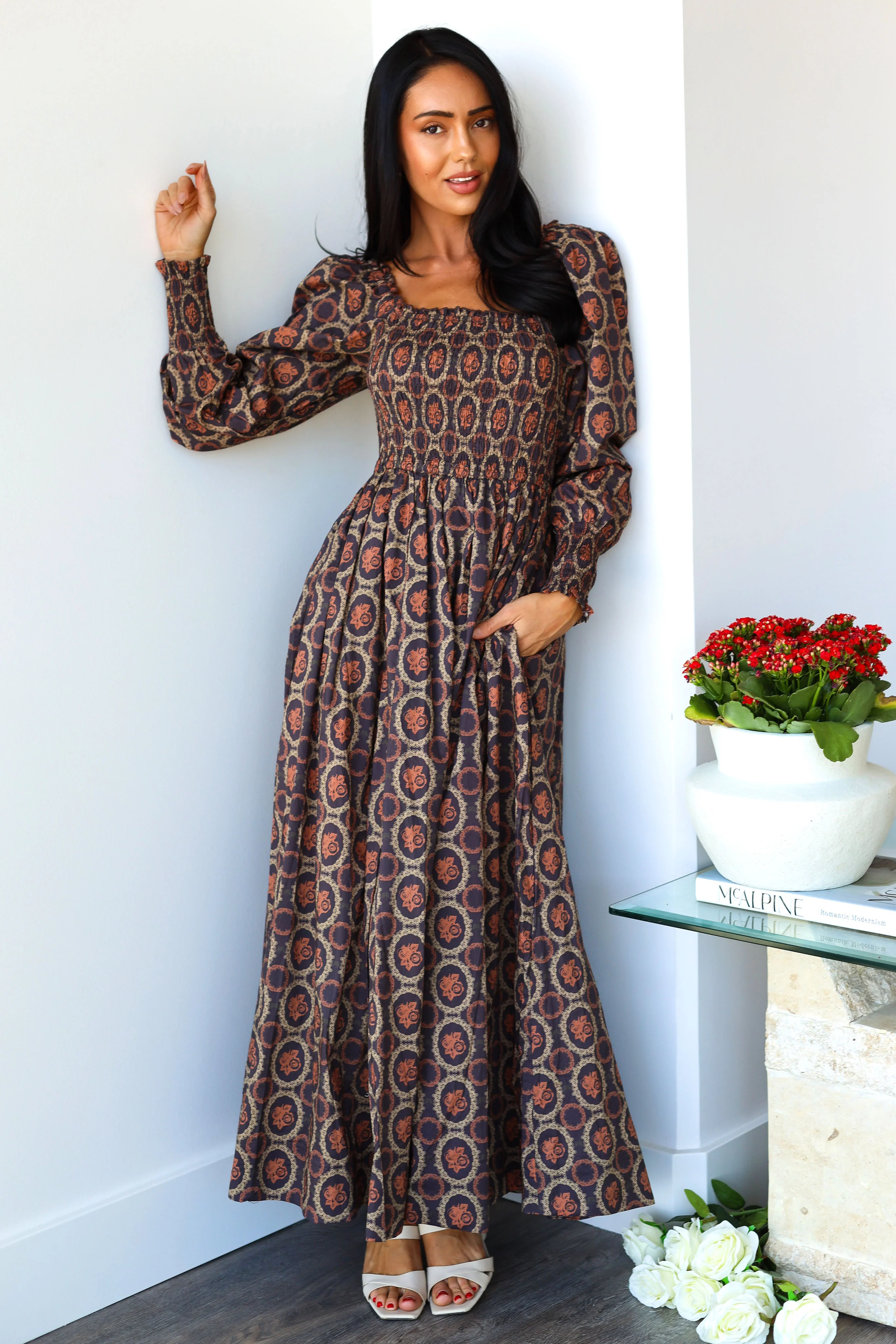 The Cami Umber Rust Dresses - XNAUWBI