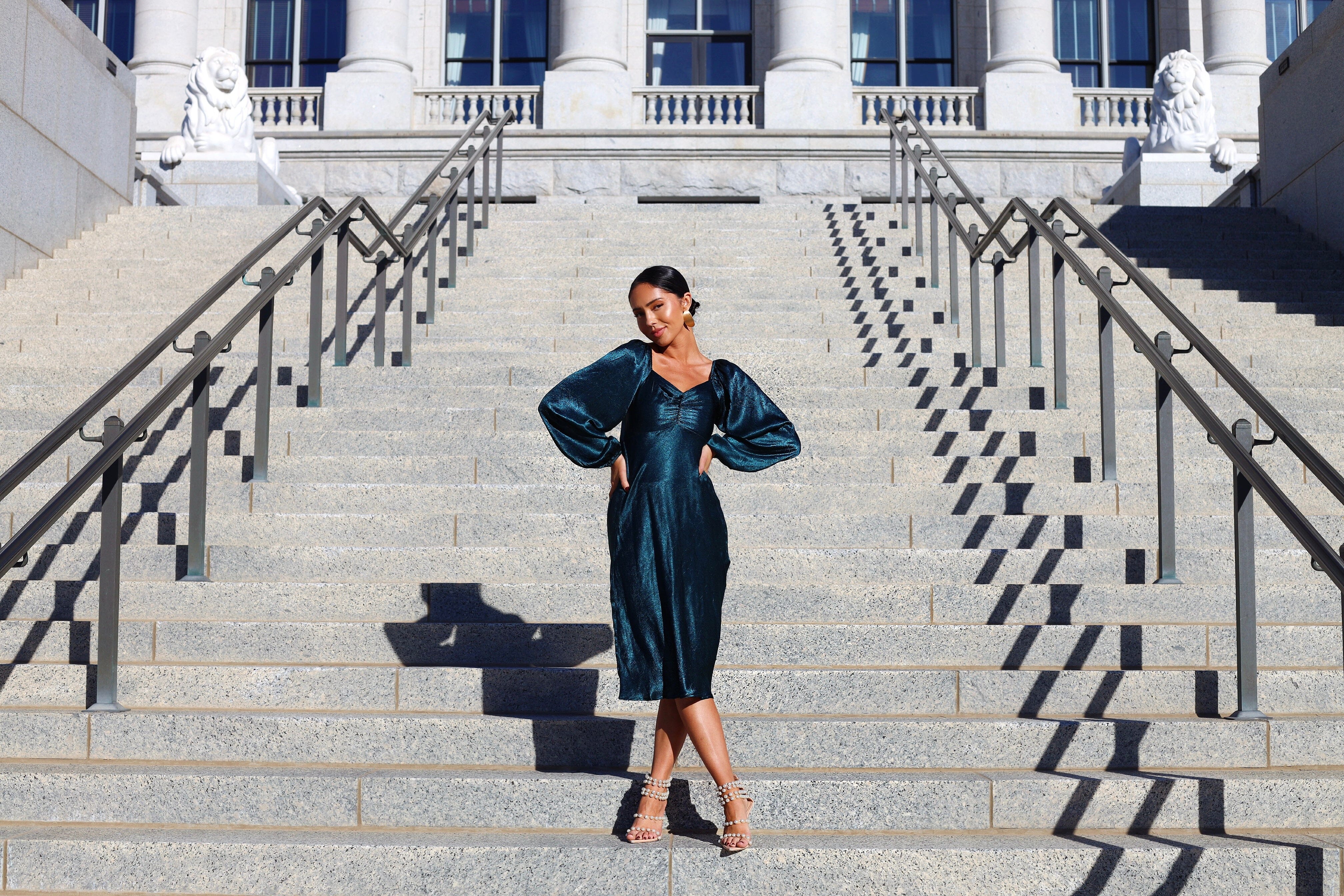 The Nellie Evergreen Dresses - XNAUWBI