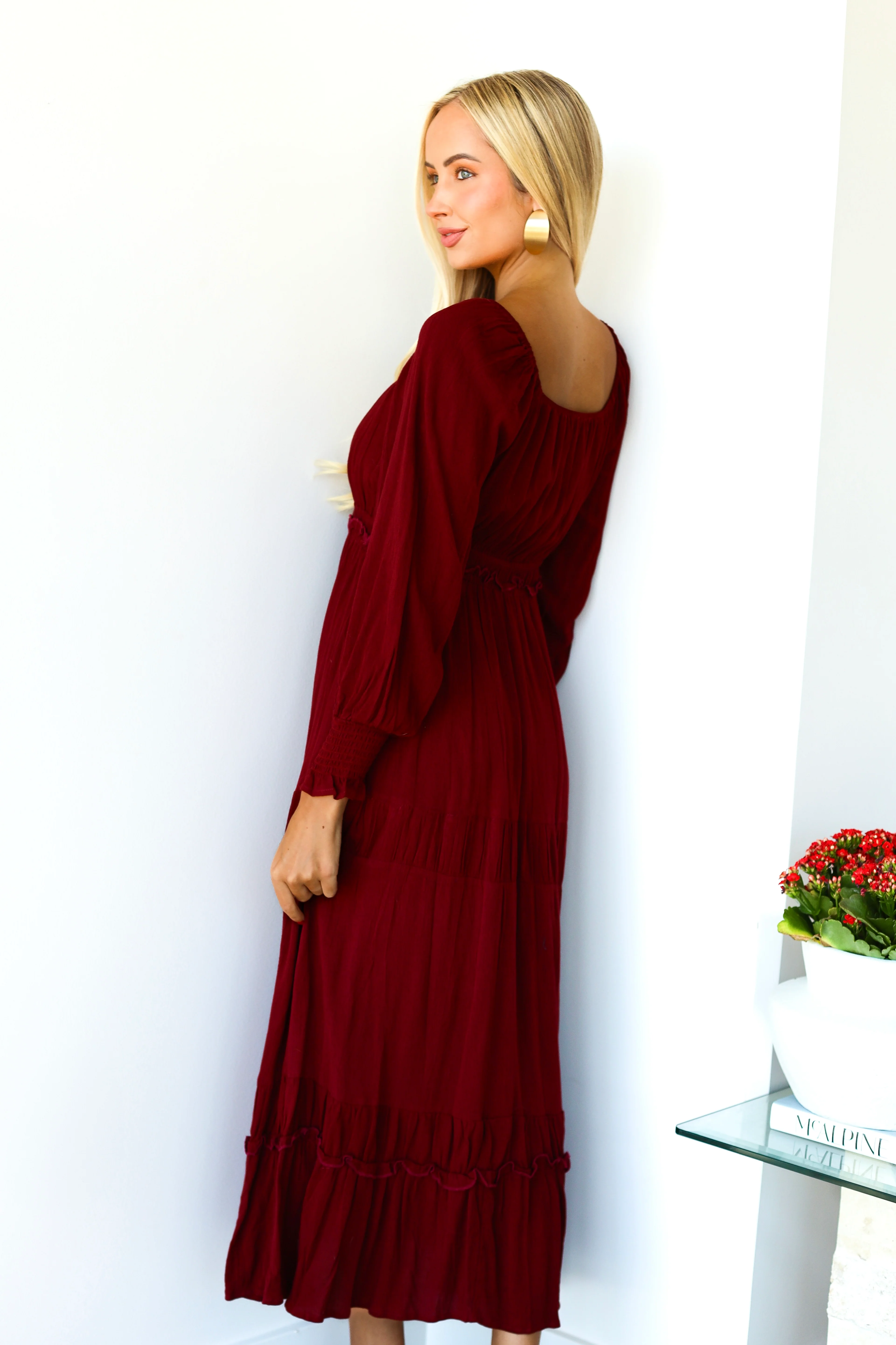The Amalie Cherry Laquer Dresses - XNAUWBI
