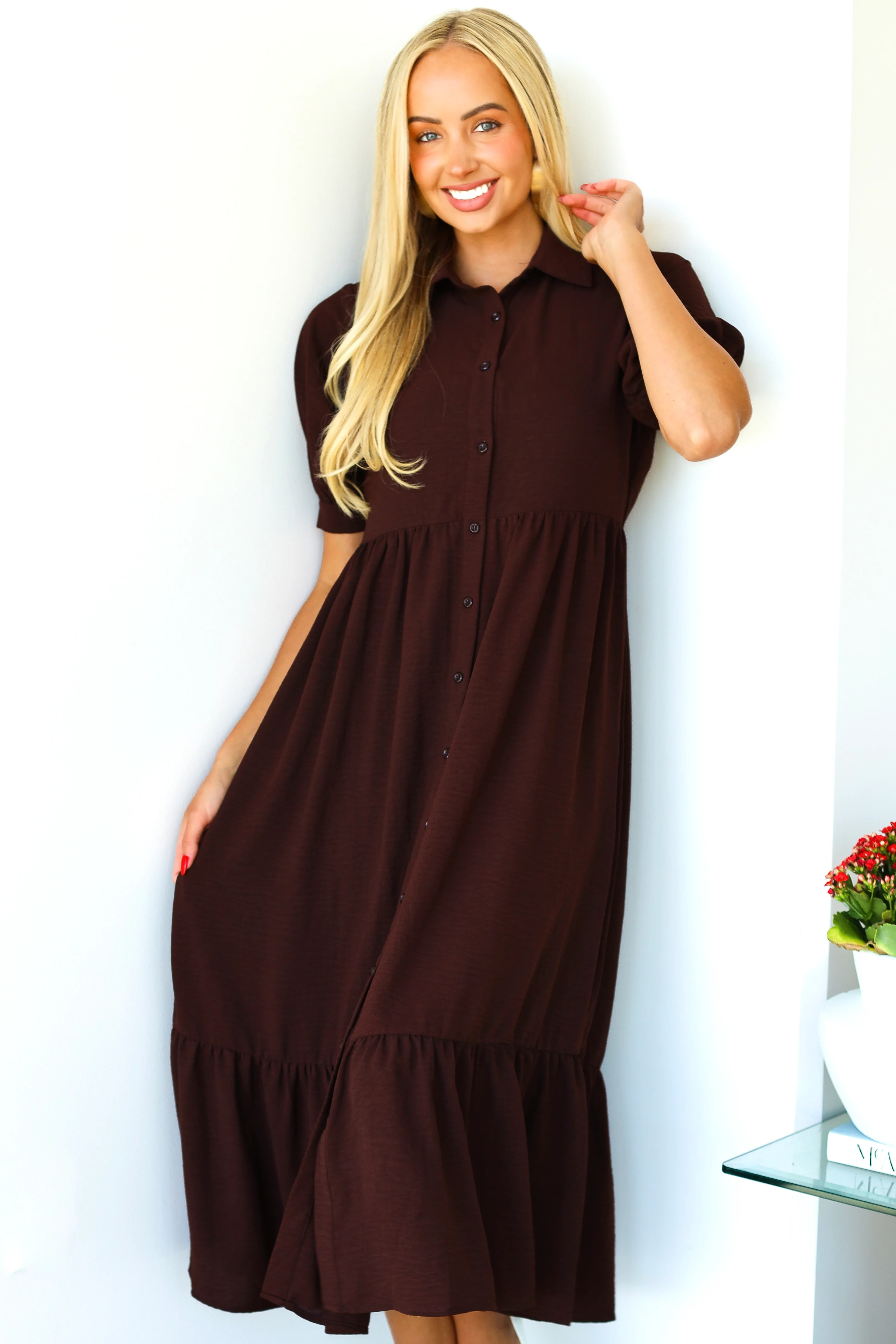 The Leo Espresso Dresses - XNAUWBI