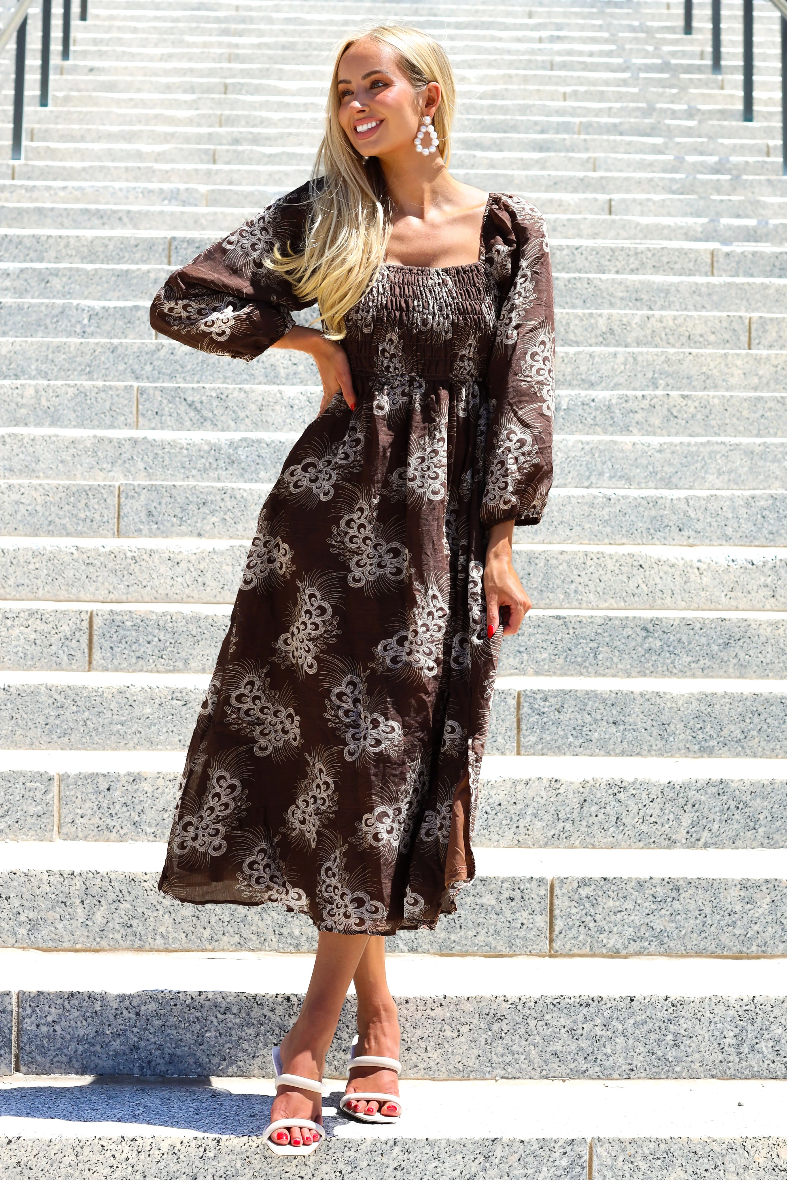 The Cambrey Copper Cascade Dresses - XNAUWBI