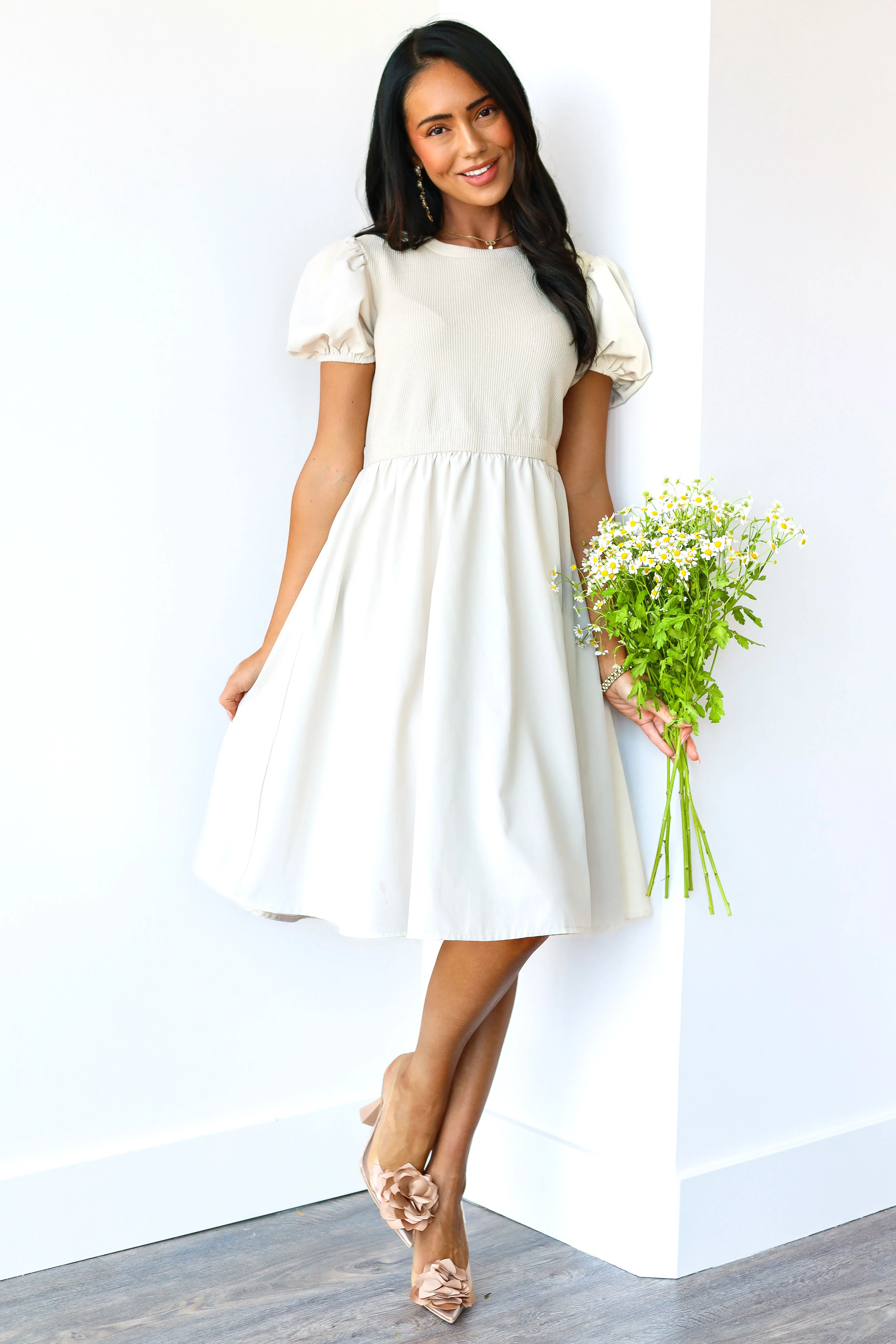 The Ophelia Vanilla Dresses - XNAUWBI