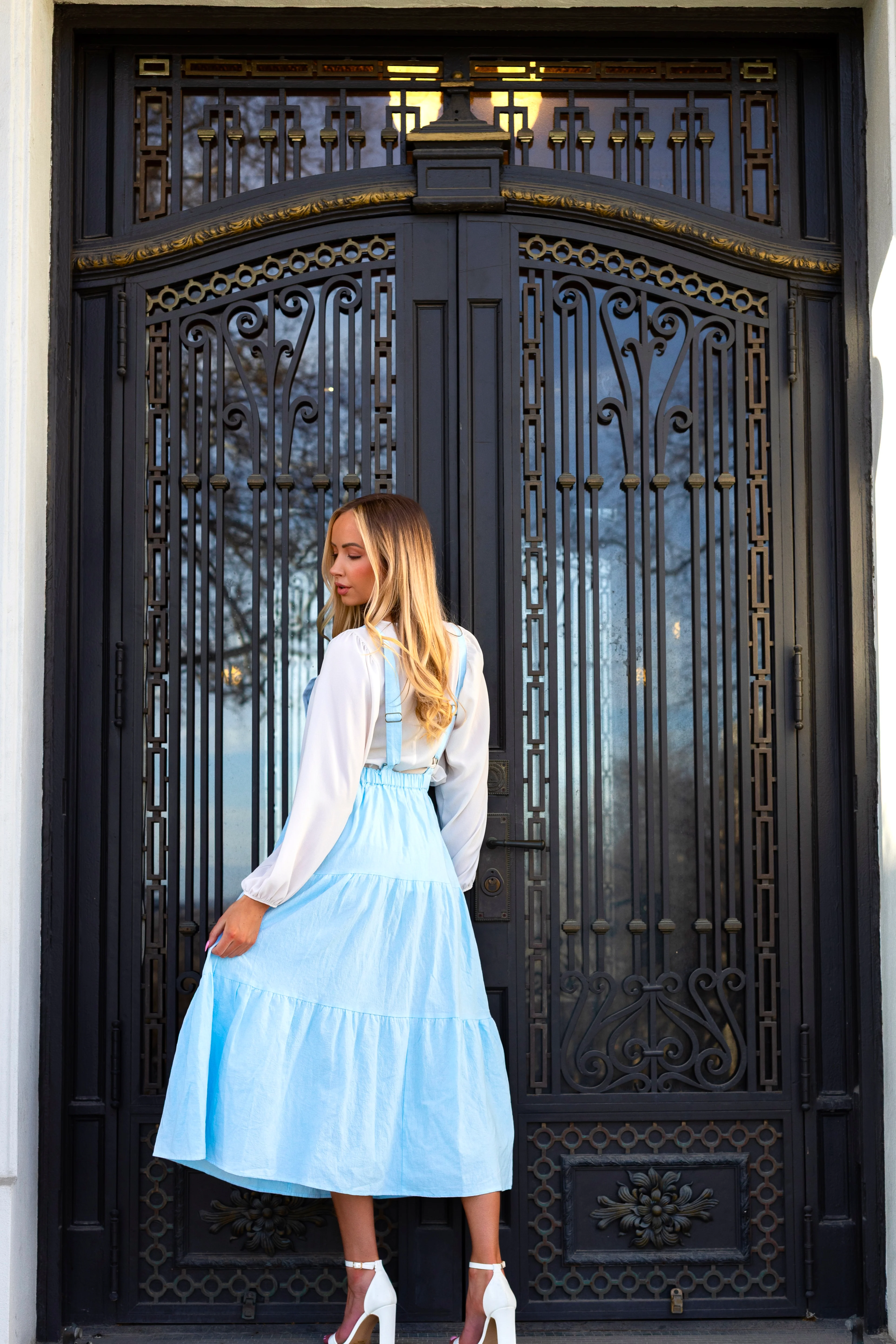 The Camdyn Pastel Blue Dresses - XNAUWBI