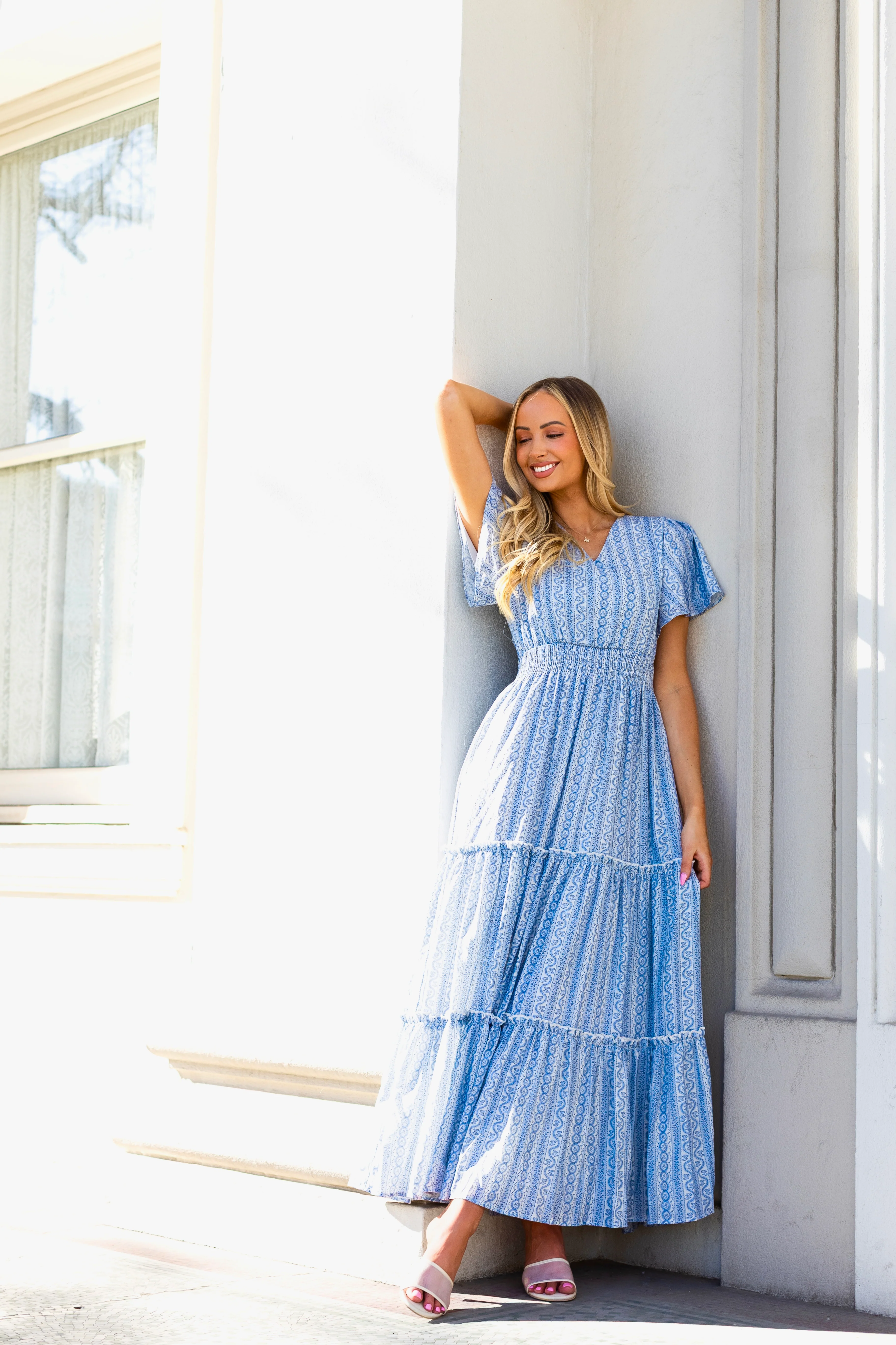 The Eden Porcelain Blue Dresses - XNAUWBI