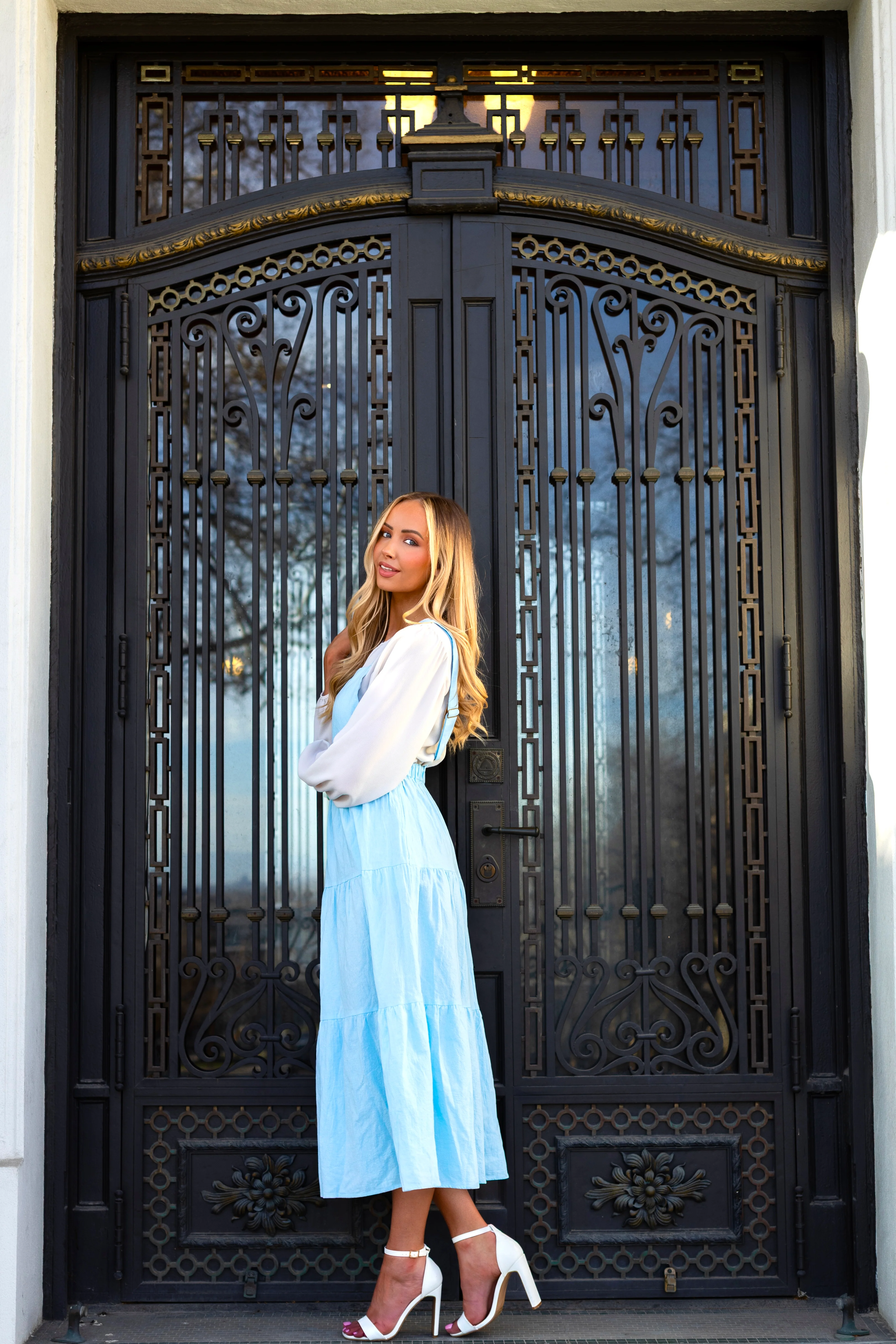 The Camdyn Pastel Blue Dresses - XNAUWBI