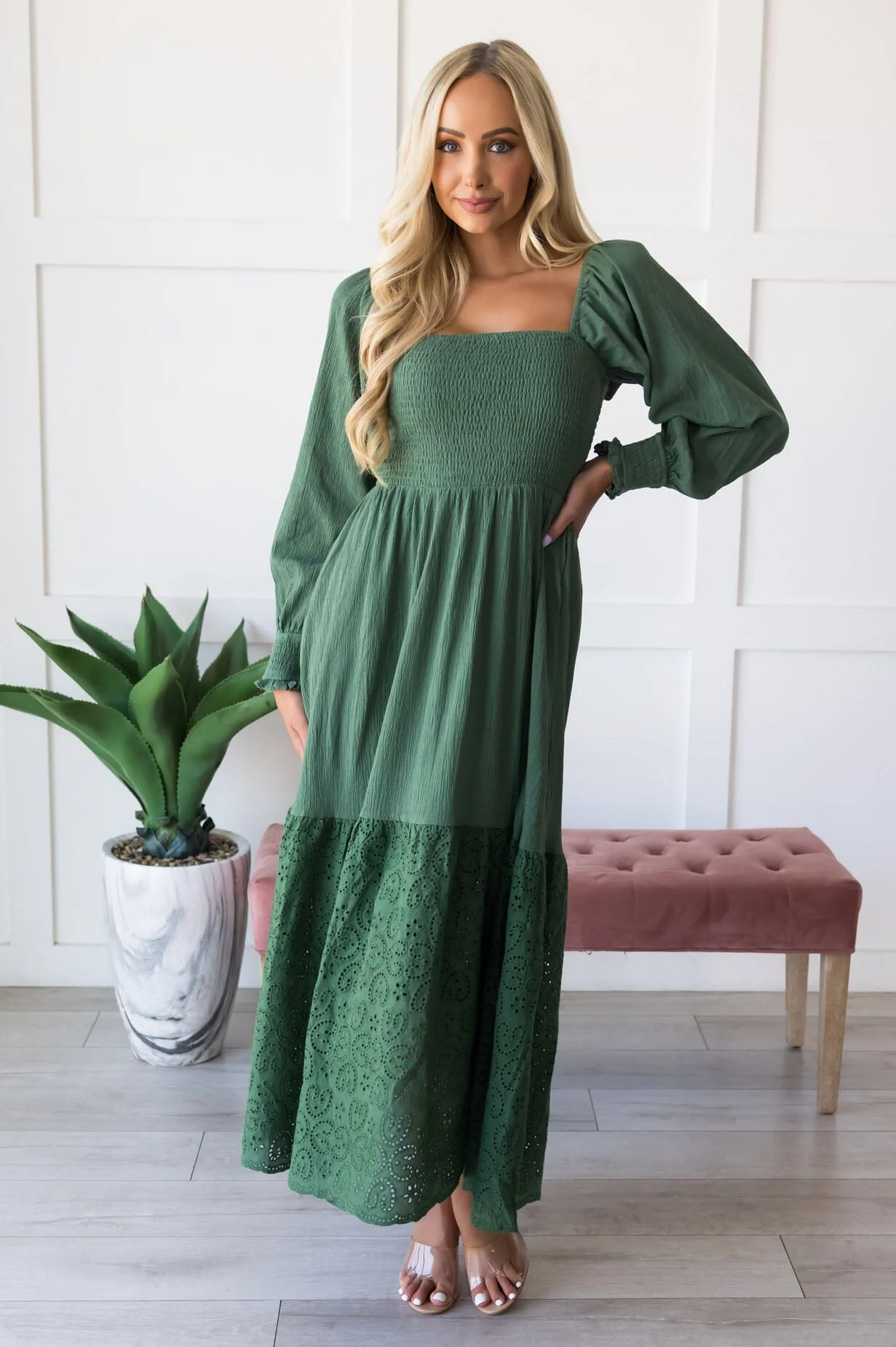 The Emalee Eucalyptus Dresses - XNAUWBI