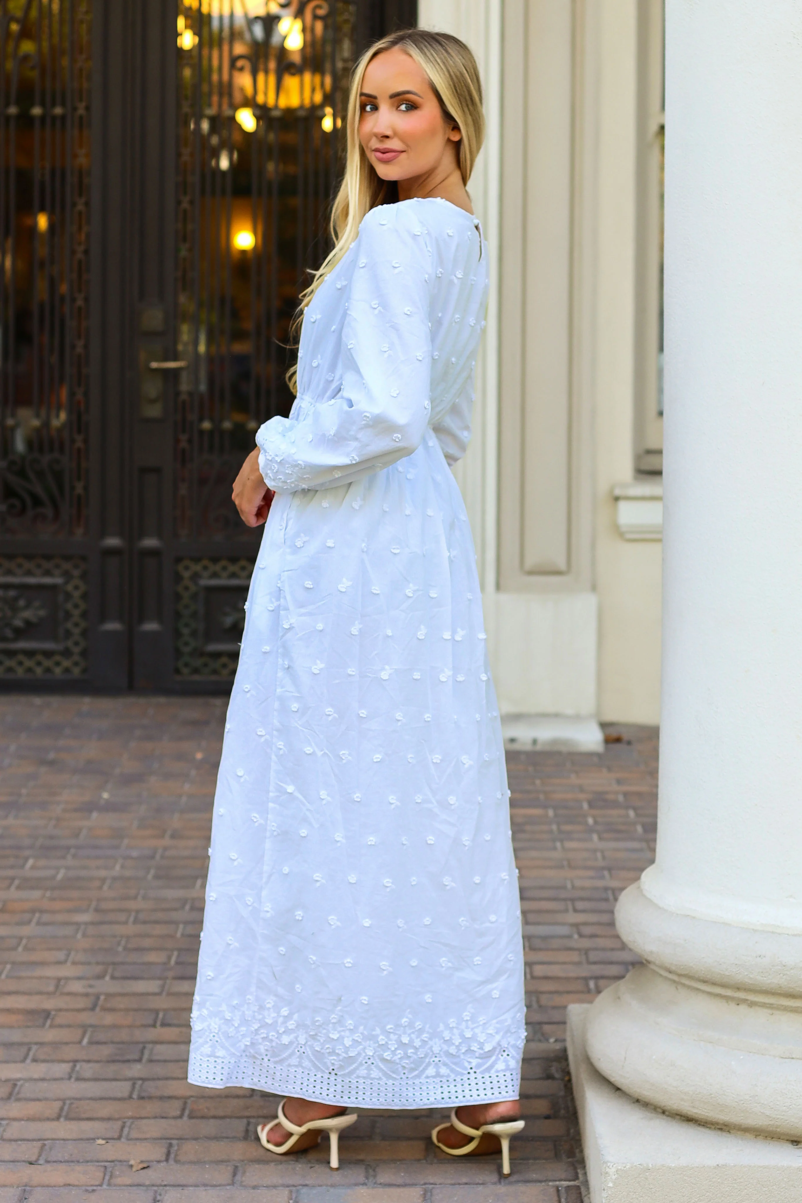 The Elowynn Pure White Dresses - XNAUWBI