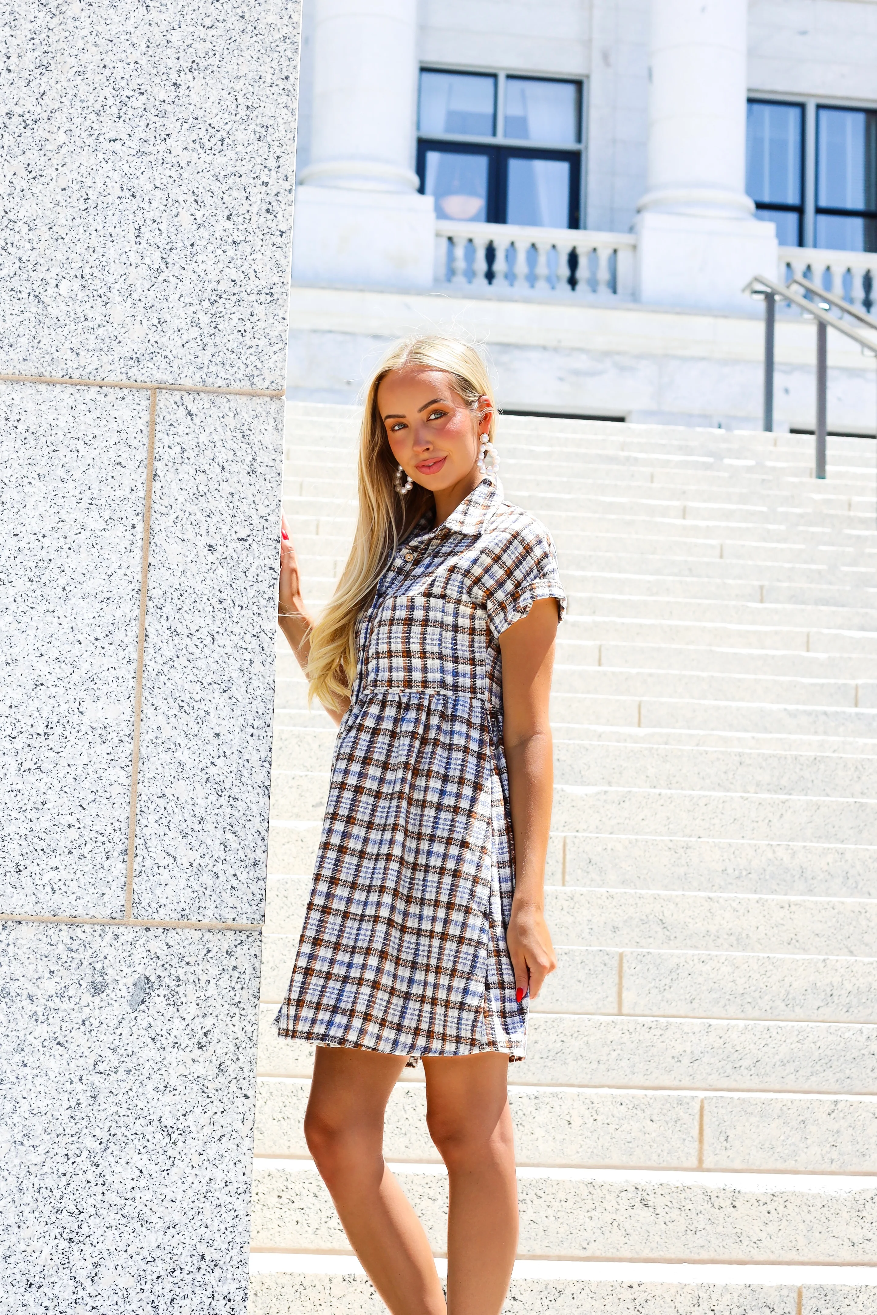 The Blanche Harvest Plaid Dresses - XNAUWBI