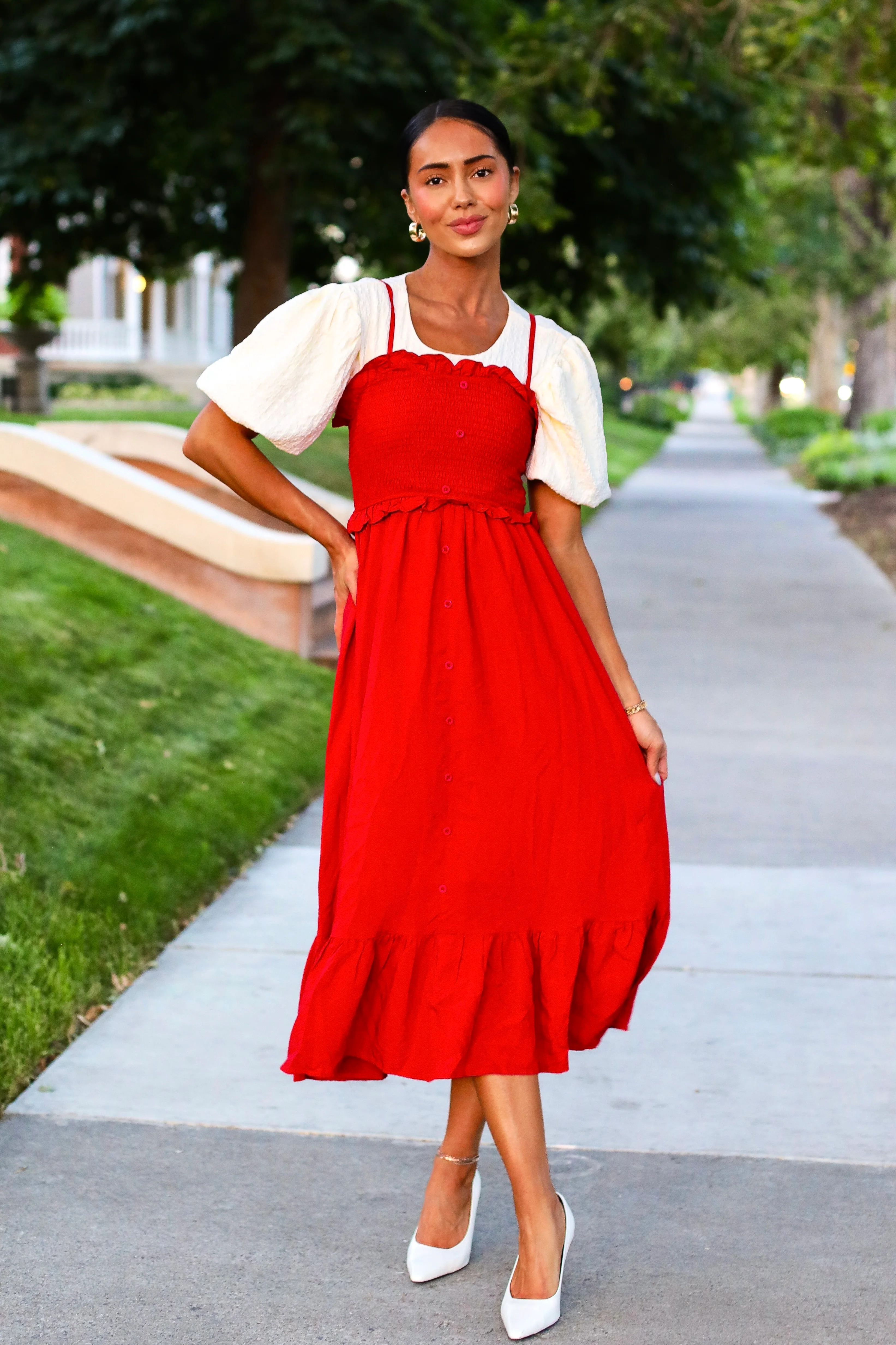 The Jones Berry Red Dresses - XNAUWBI