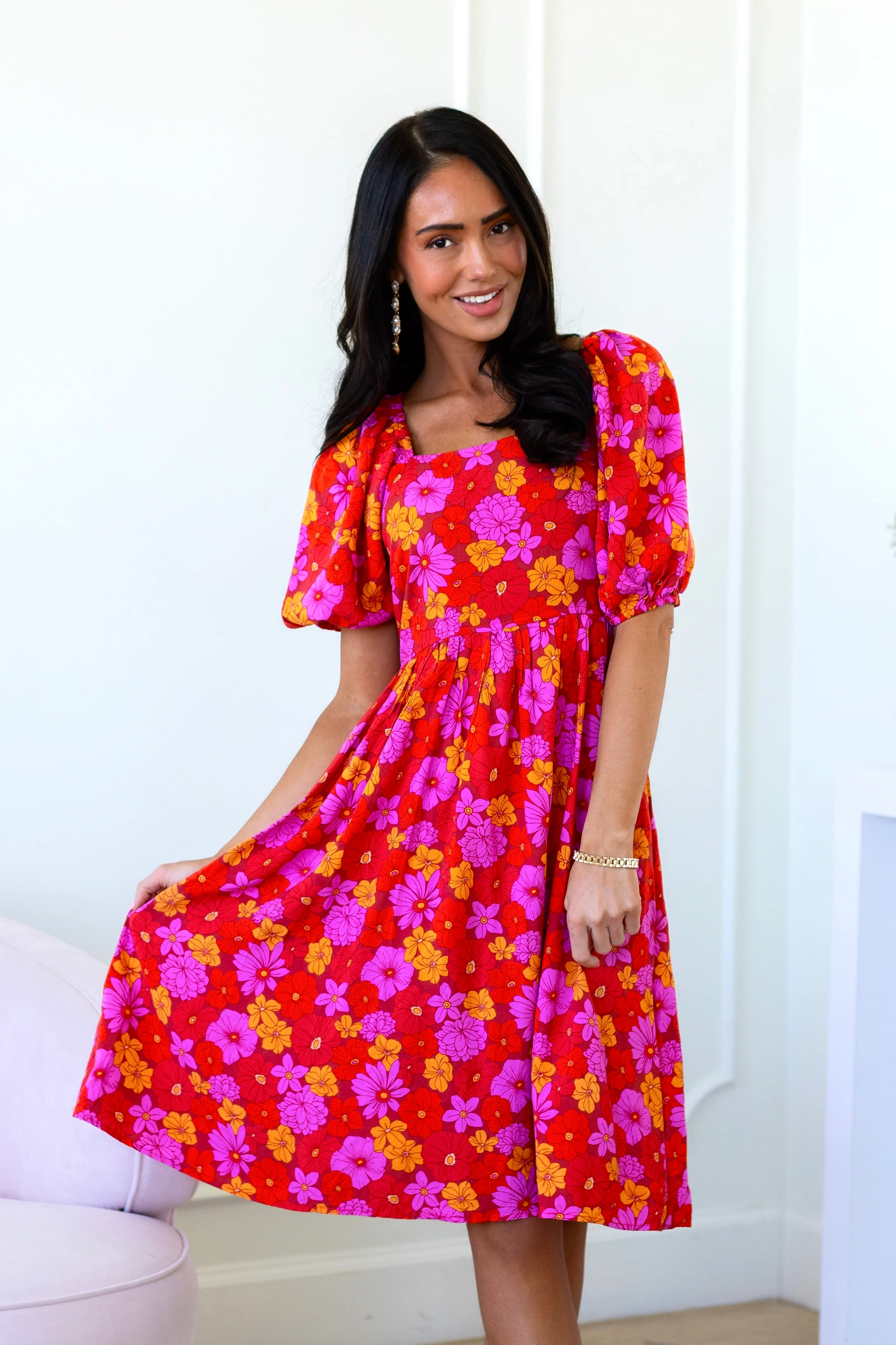 The Jaceline Dusty Red/Lavender/Peach Dresses - XNAUWBI