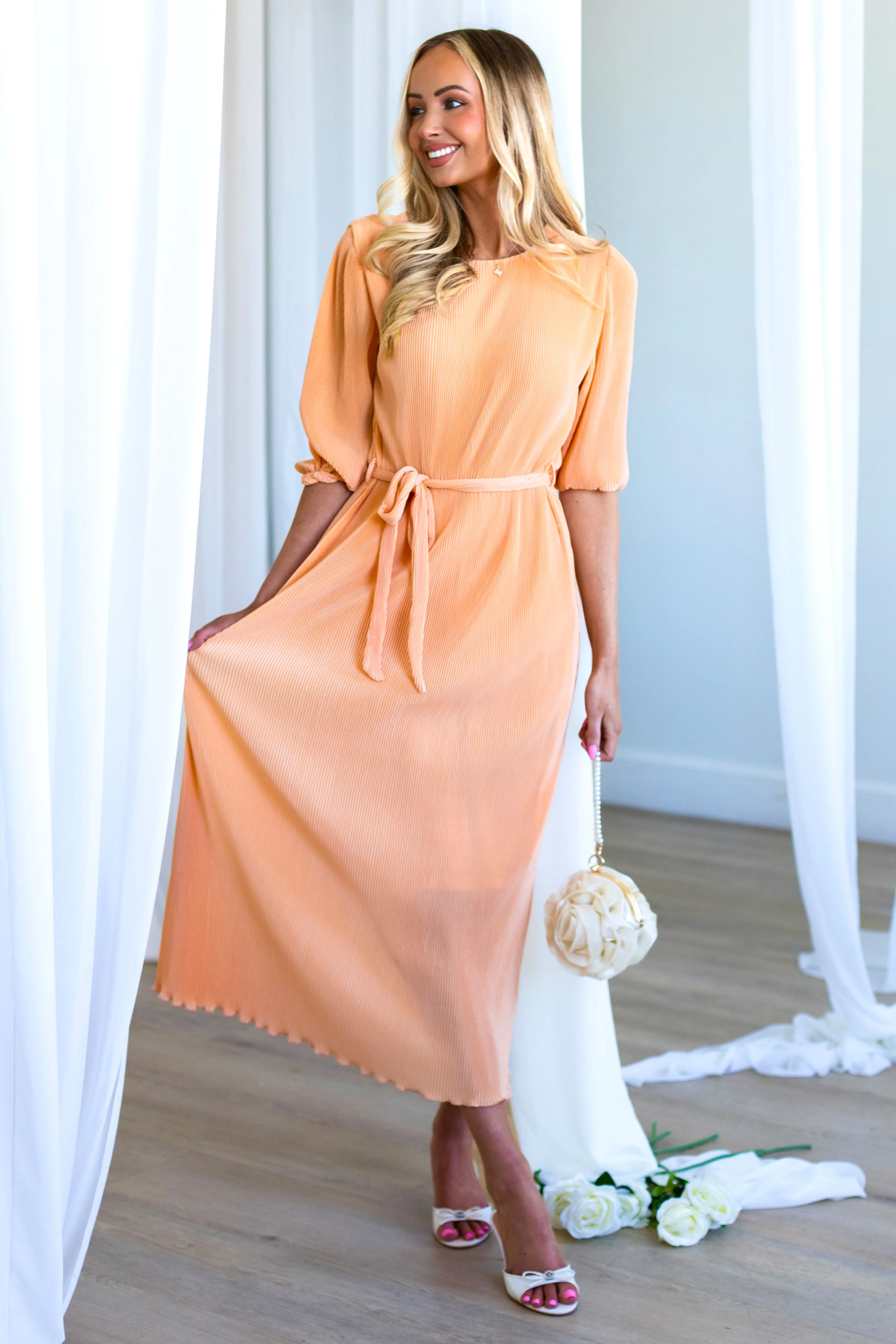 The Brandi Lynn Peach Dresses - XNAUWBI