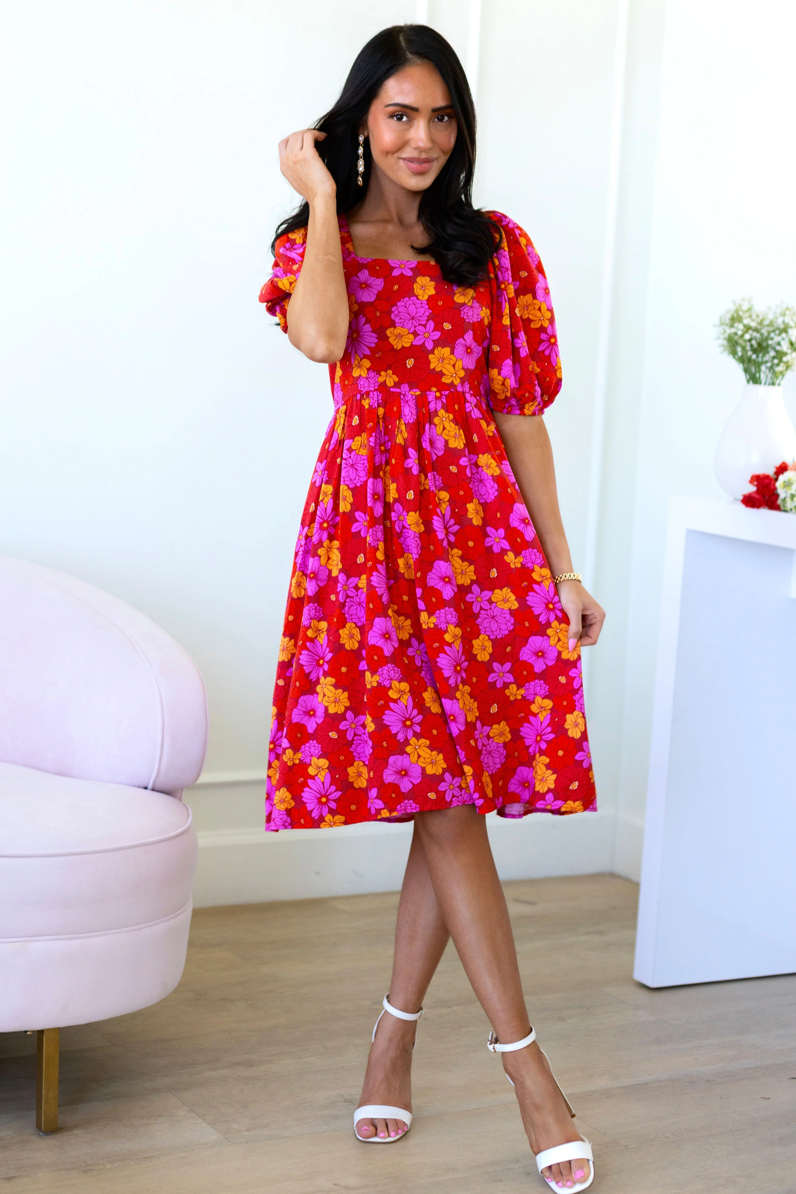 The Jaceline Dusty Red/Lavender/Peach Dresses - XNAUWBI