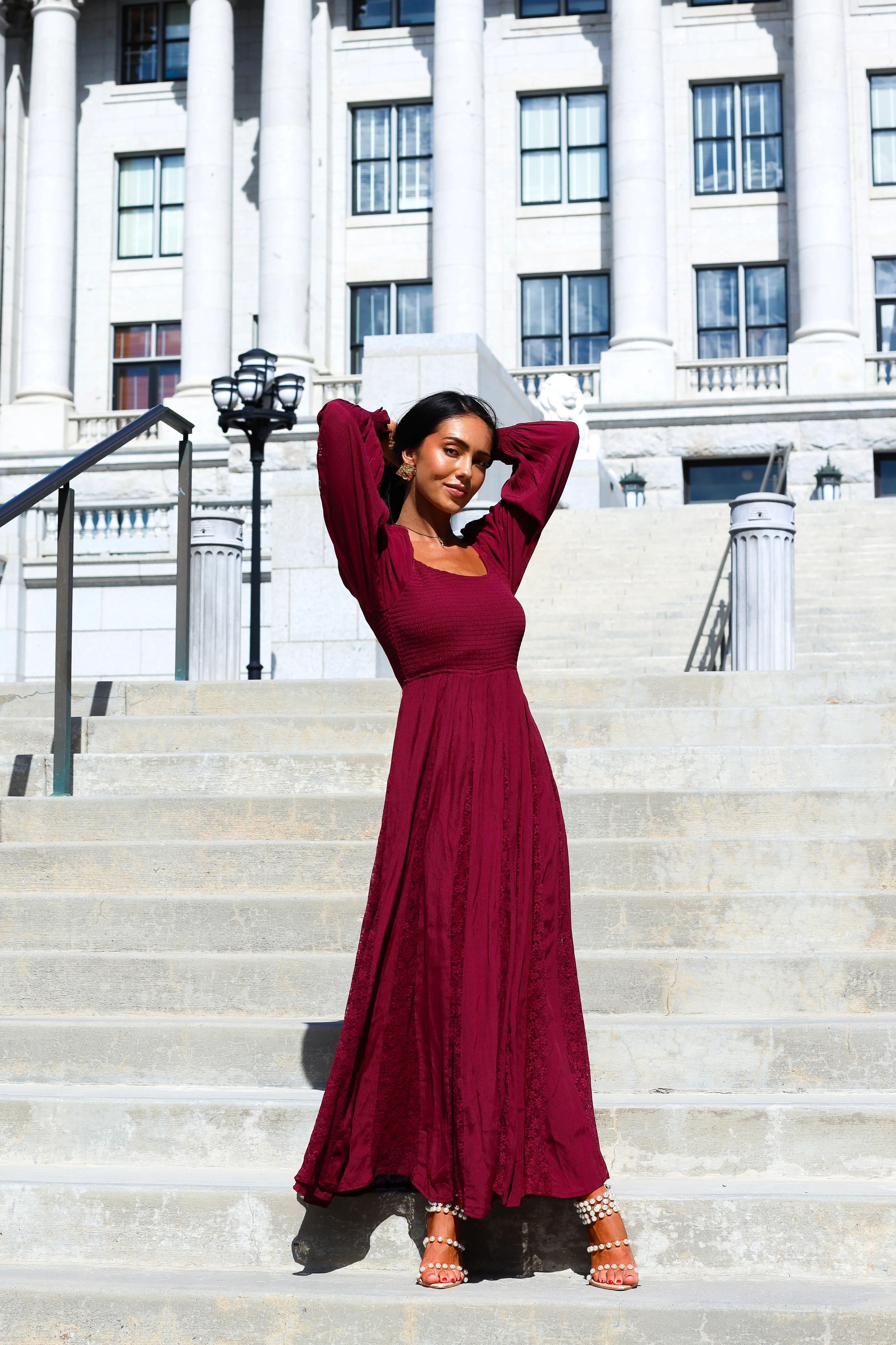 The Brenet Cherry Lacquer Dresses - XNAUWBI