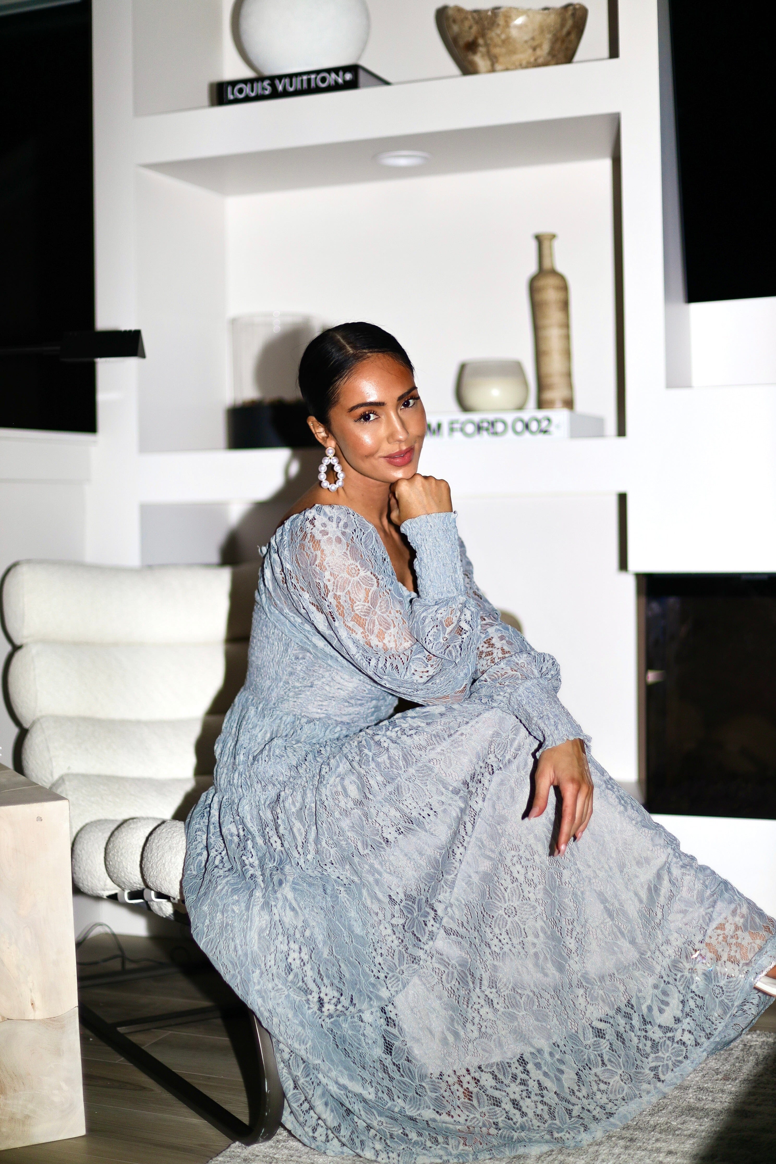 The Connie Grey Lace Dresses - XNAUWBI