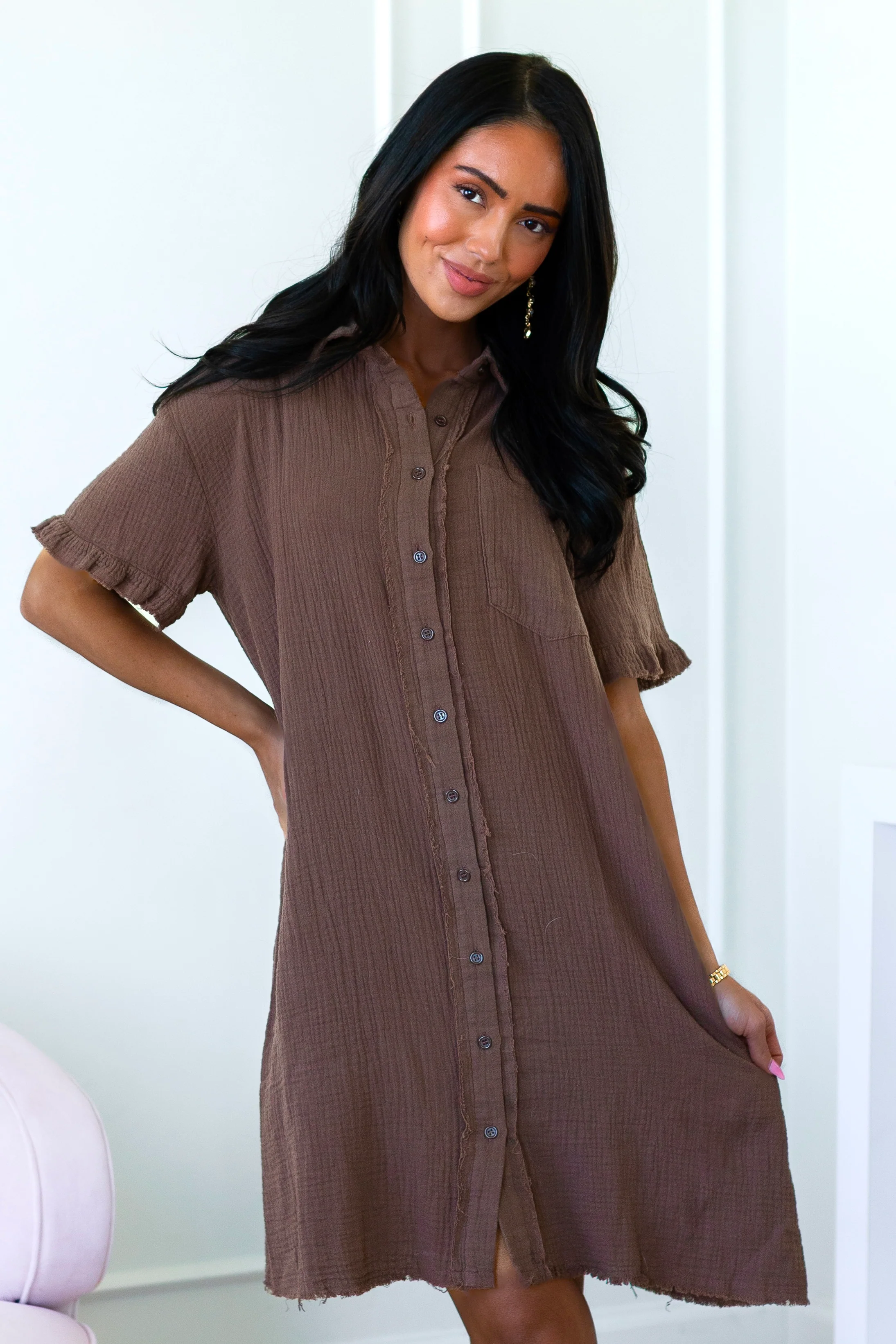 The Micha Cocoa Bean Dresses - XNAUWBI