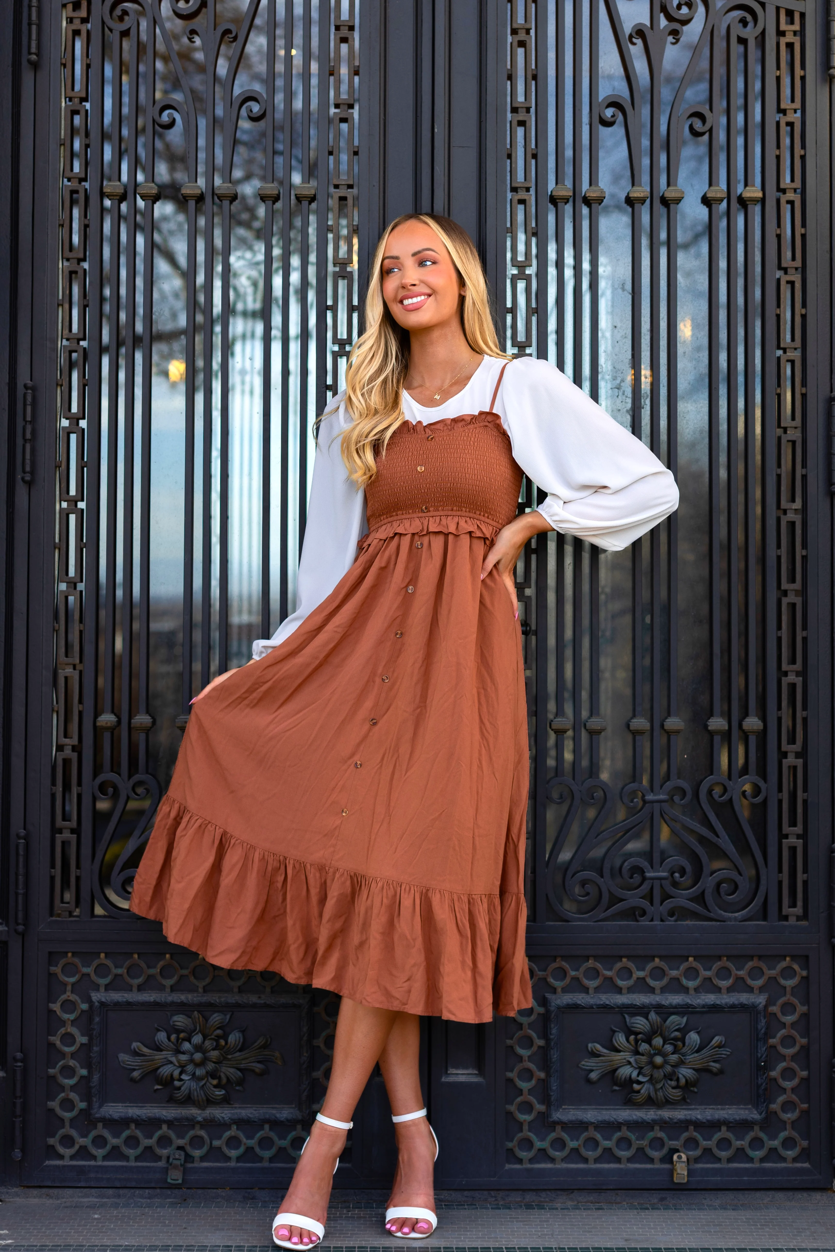 The Jones Desert Sand Dresses - XNAUWBI