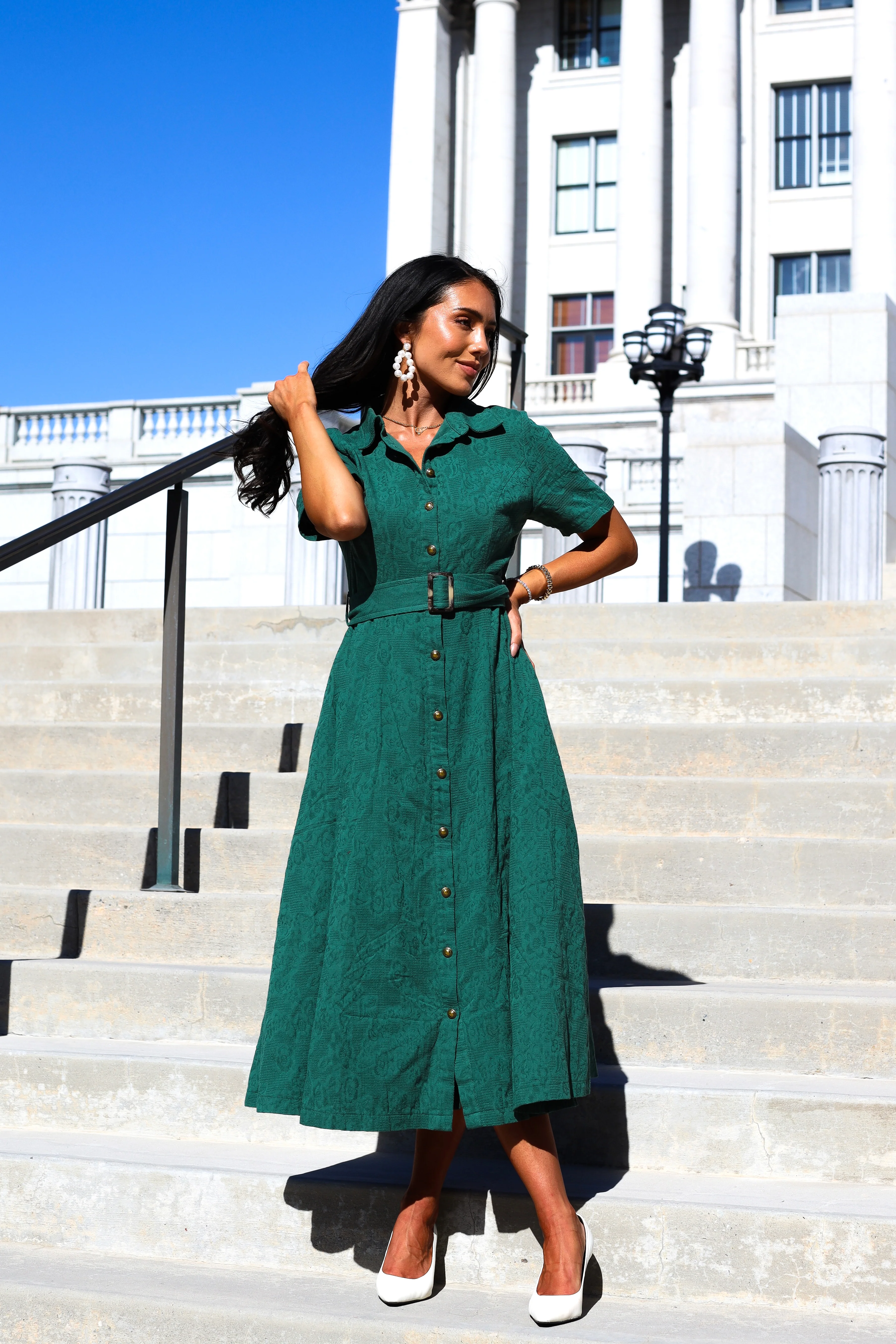 The Darla Dawn Green Dresses - XNAUWBI