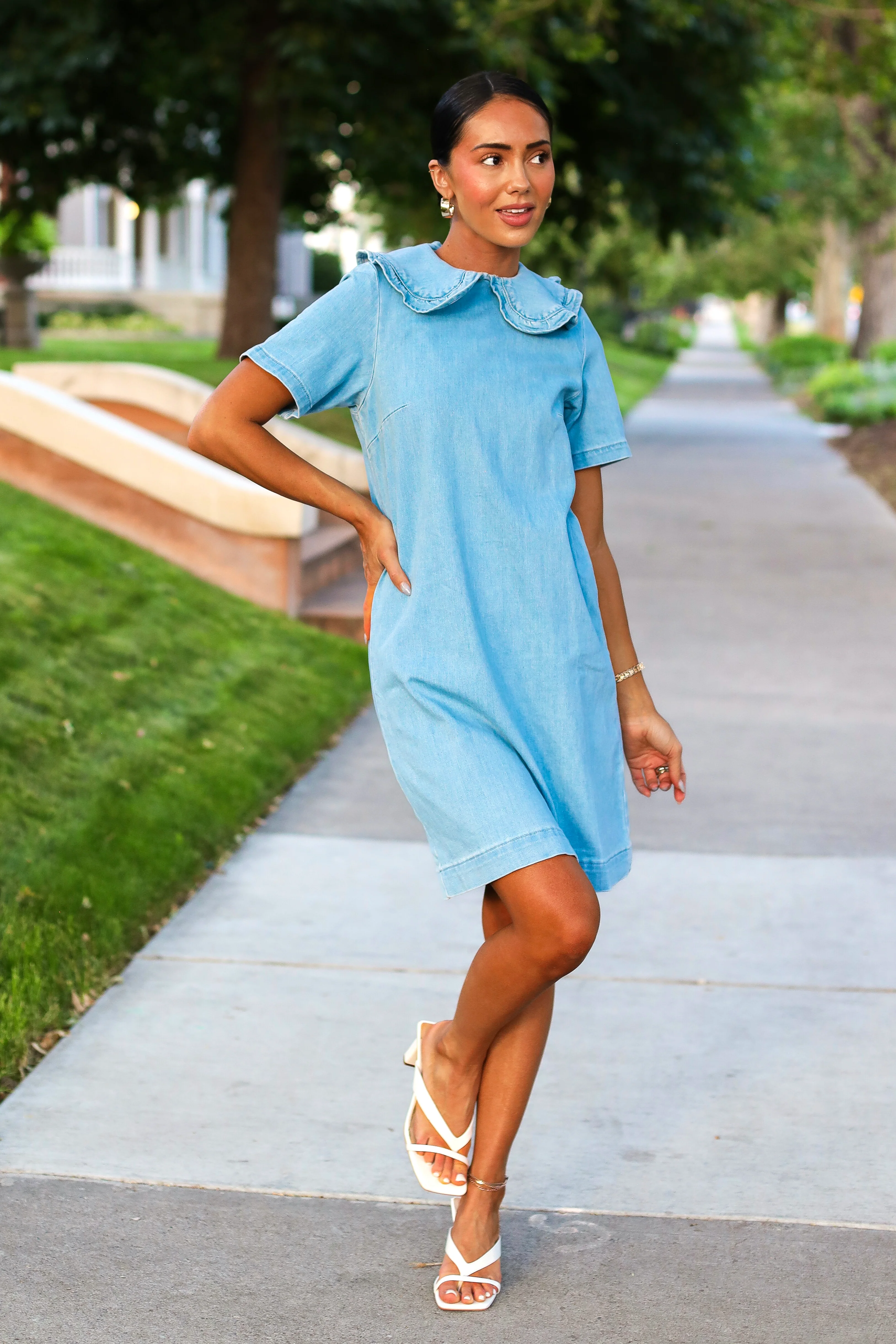The Jada Light Wash Dresses - XNAUWBI