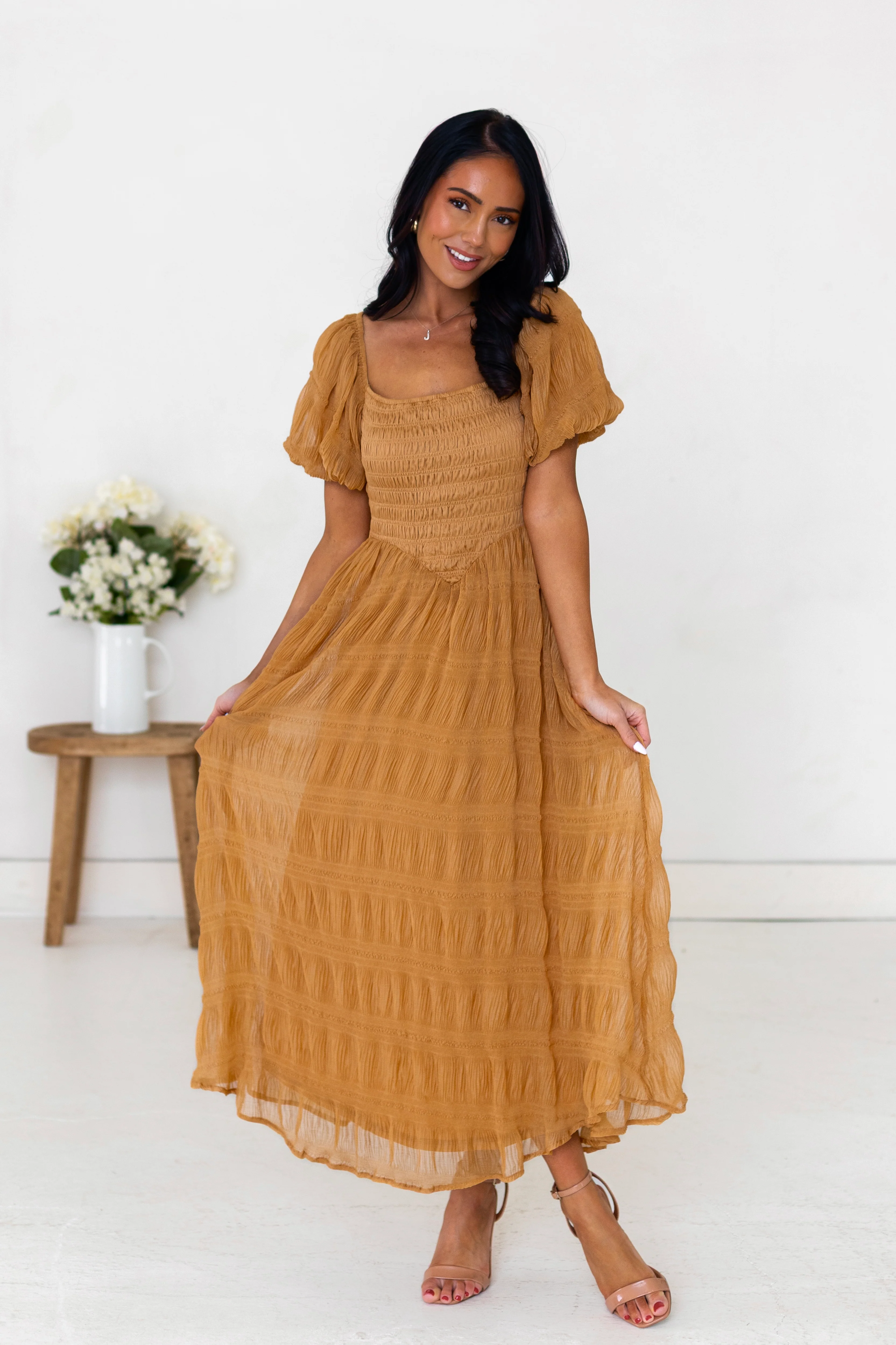 The Baylen Ginger Dresses - XNAUWBI