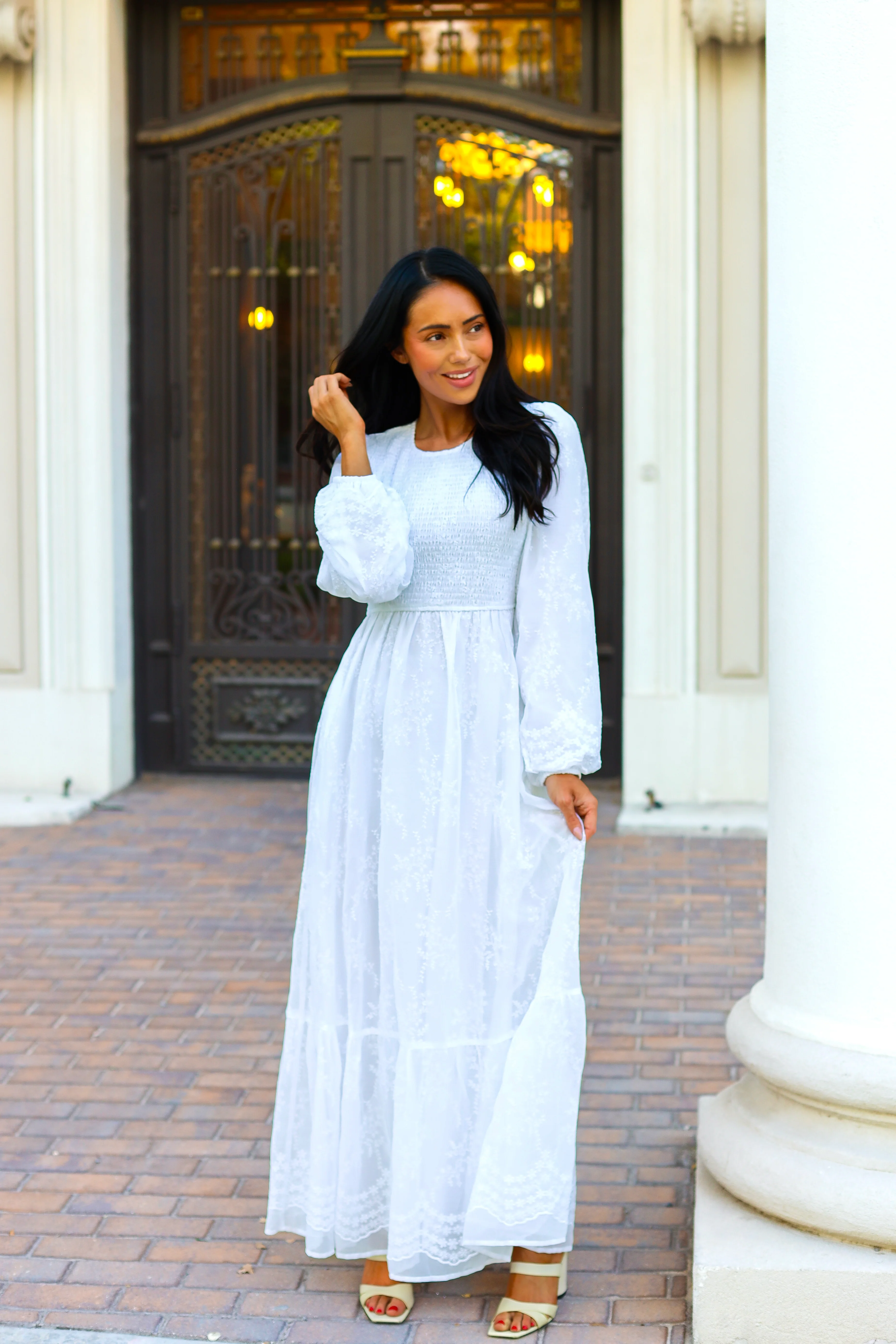 The Memrie Pure White Dresses - XNAUWBI