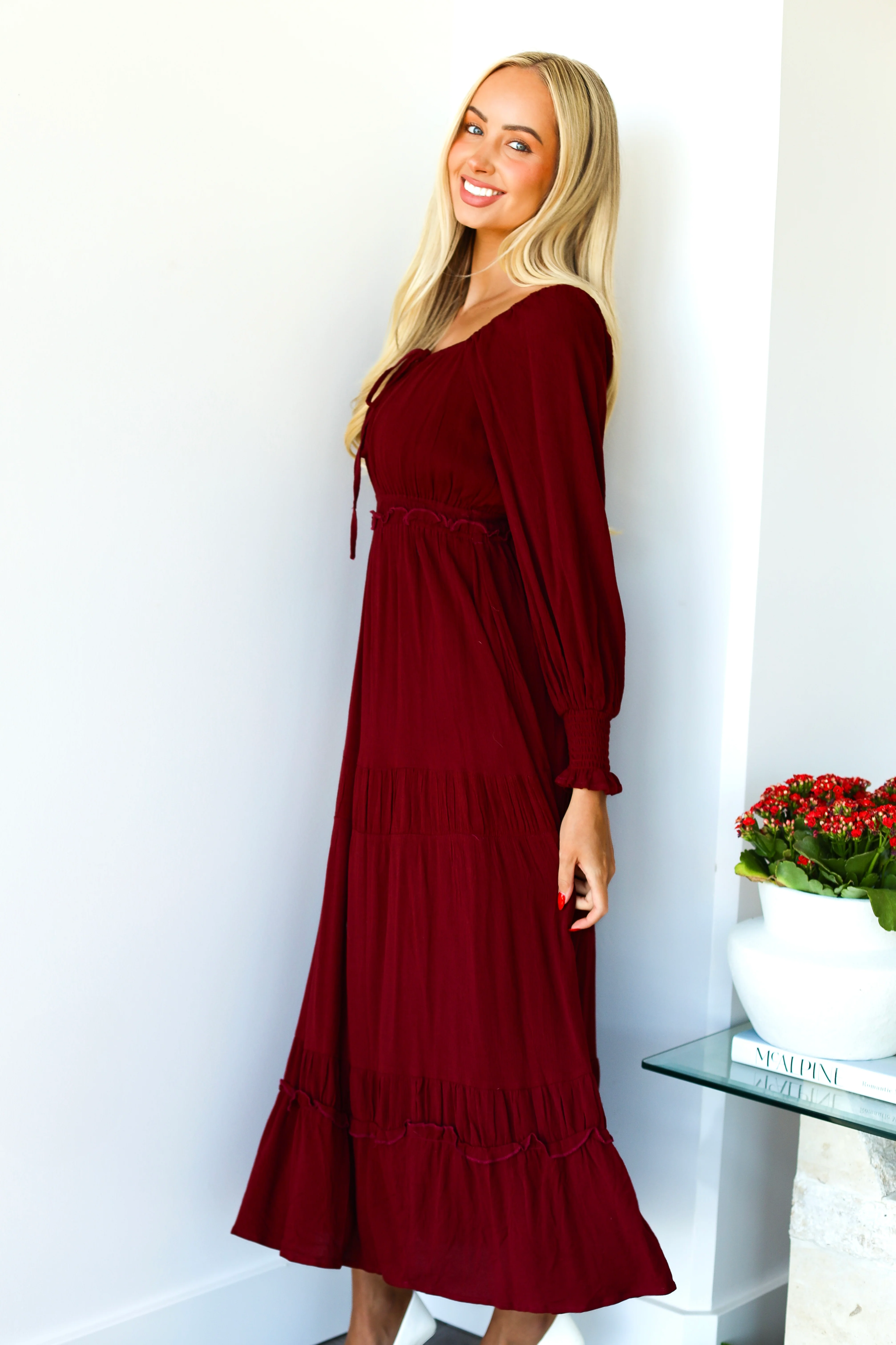 The Amalie Cherry Laquer Dresses - XNAUWBI