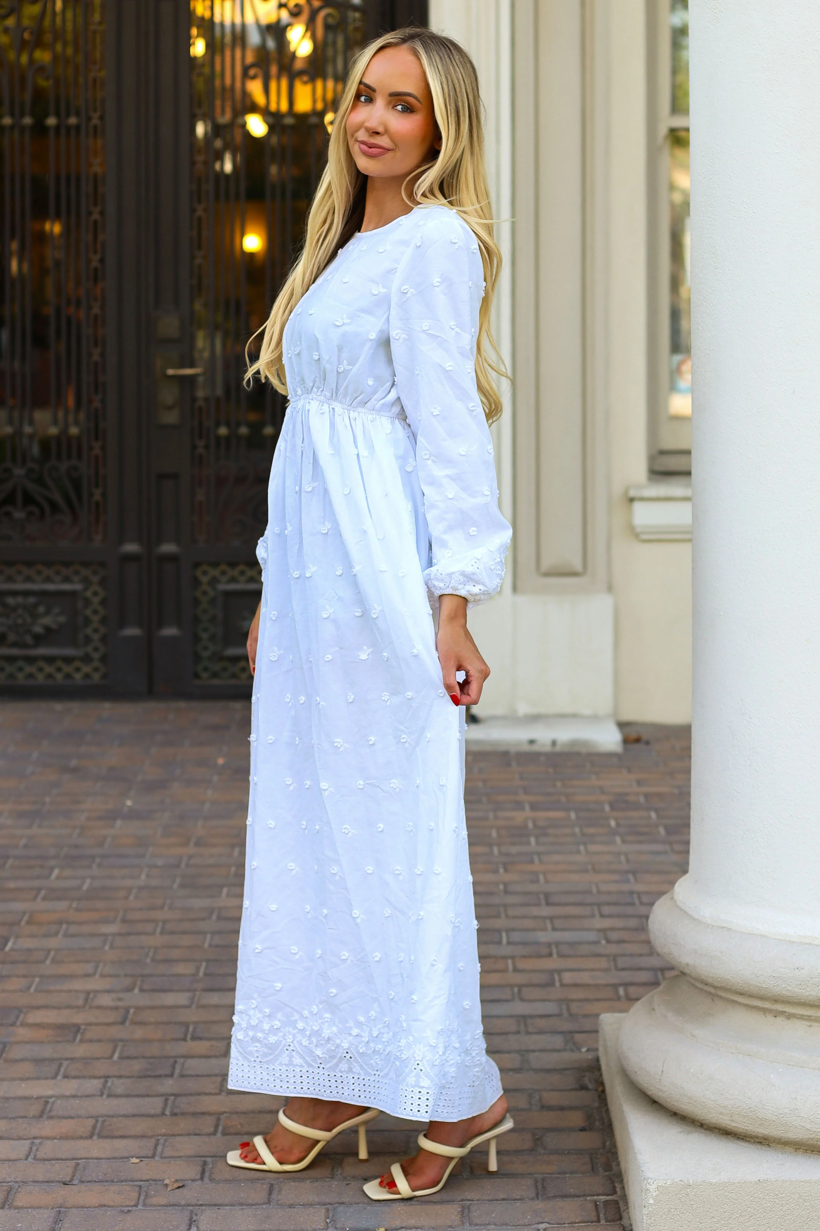 The Elowynn Pure White Dresses - XNAUWBI