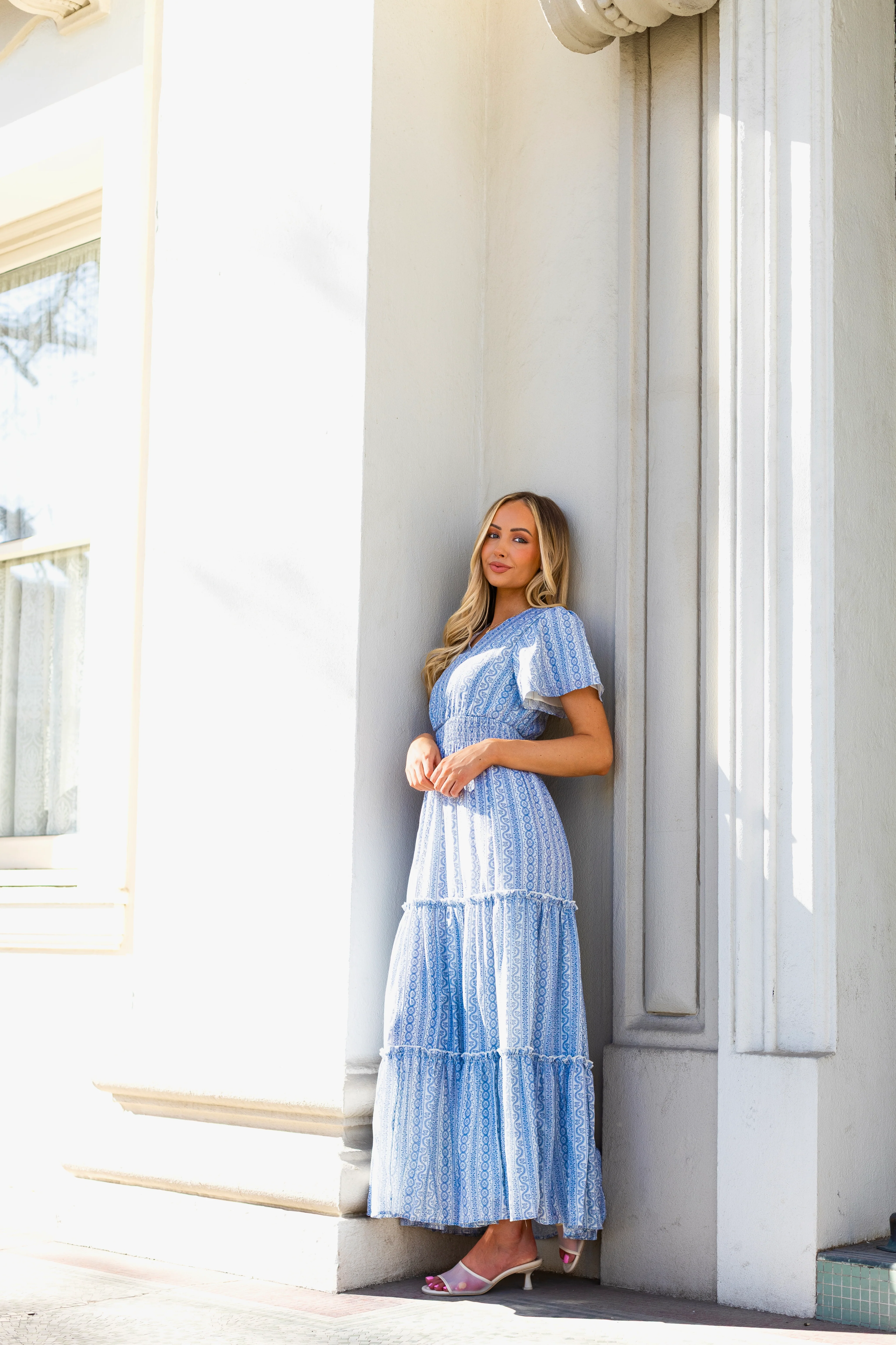 The Eden Porcelain Blue Dresses - XNAUWBI