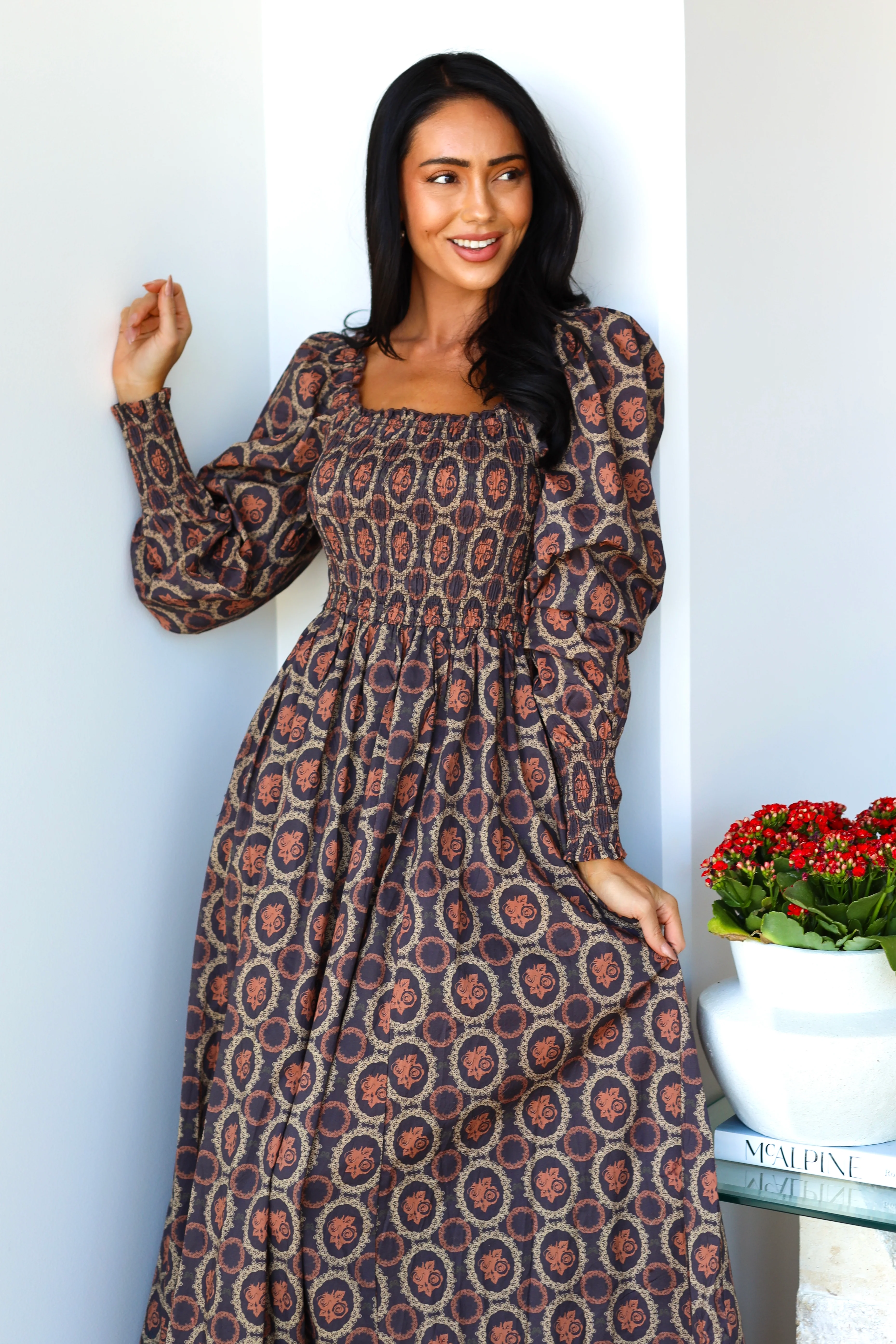 The Cami Umber Rust Dresses - XNAUWBI
