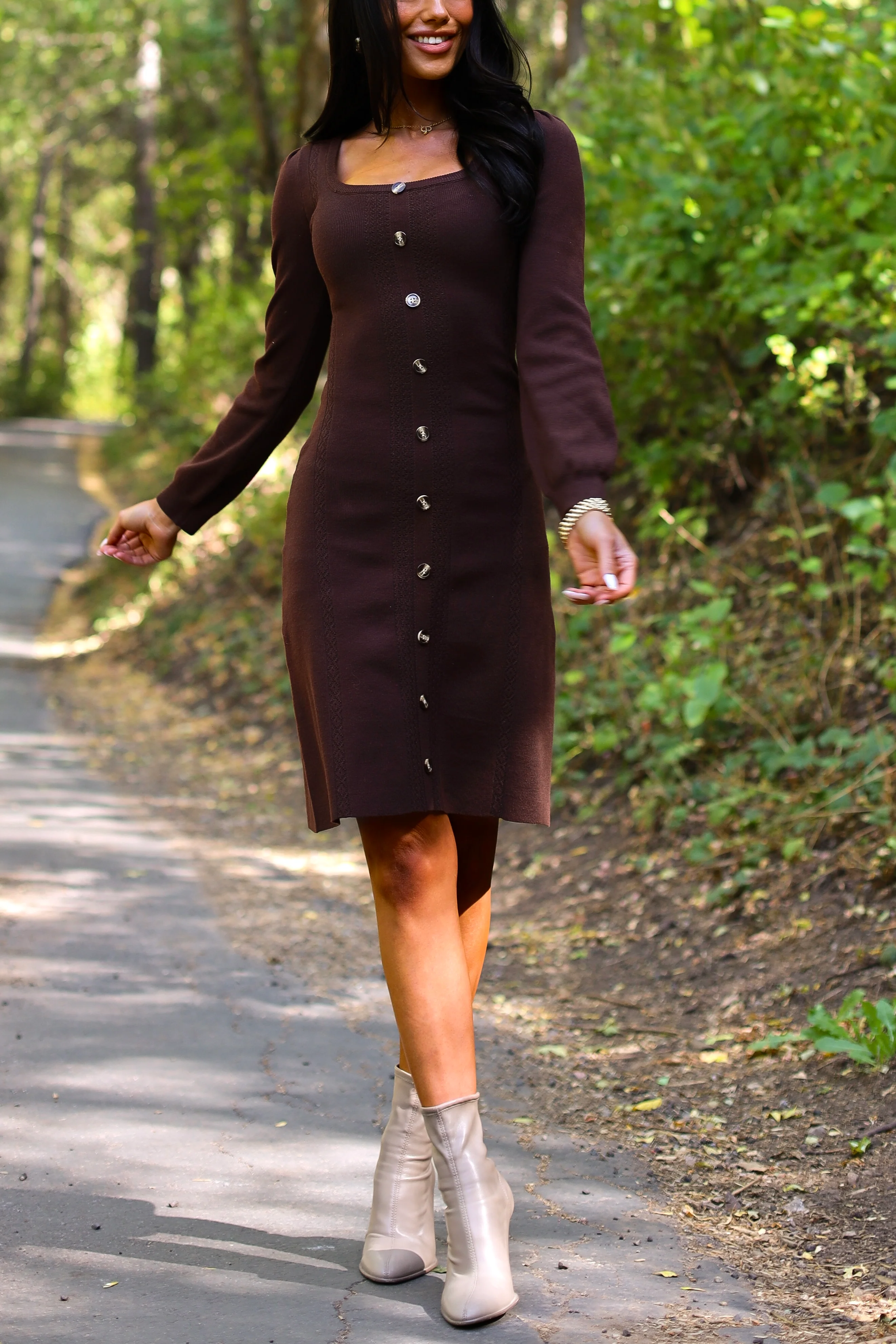 The Jodi Walnut Dresses - XNAUWBI