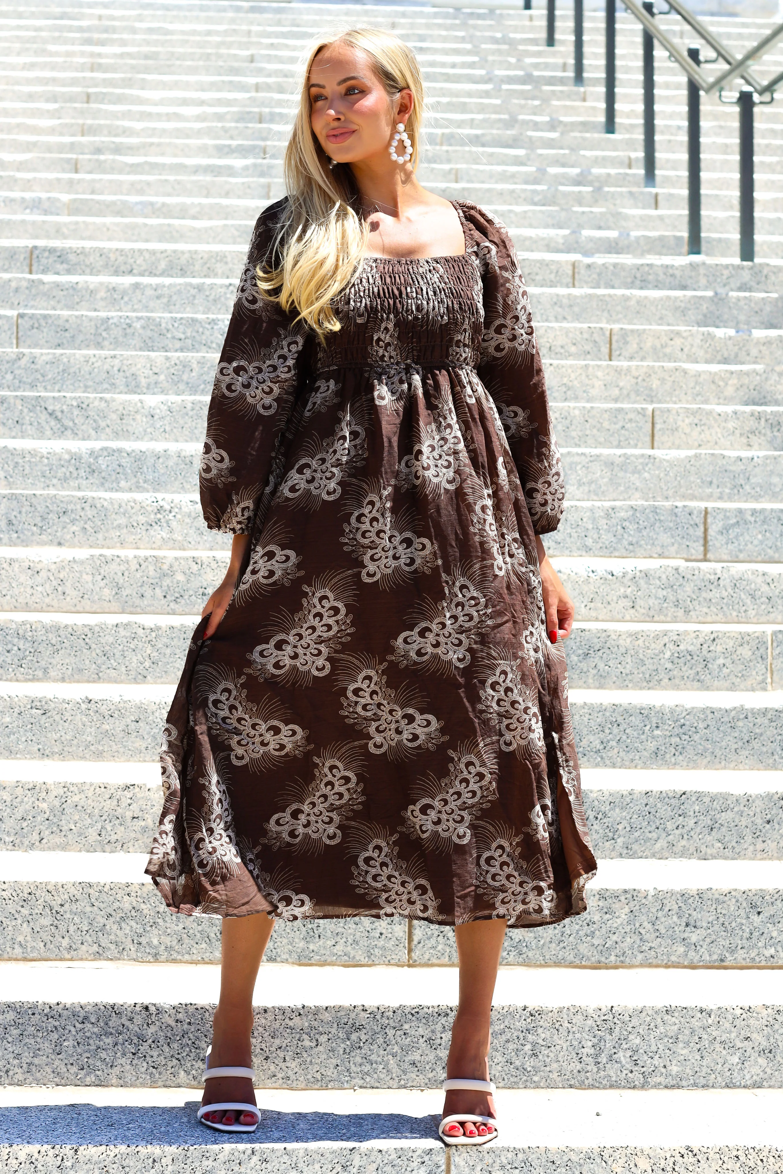 The Cambrey Copper Cascade Dresses - XNAUWBI